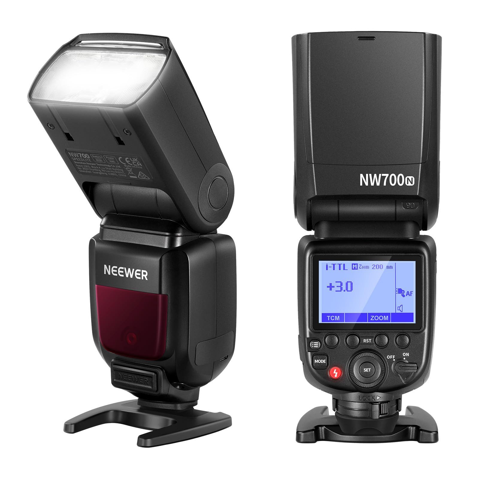 Neewer NW700-N TTL Blitz Speedlite für Nikon Kameras, 1/8000s High Speed Sync Blitzgerät, (1/1-1/256 Ausgabe, TCM Funktion, 230 volle Leistung Blitze)