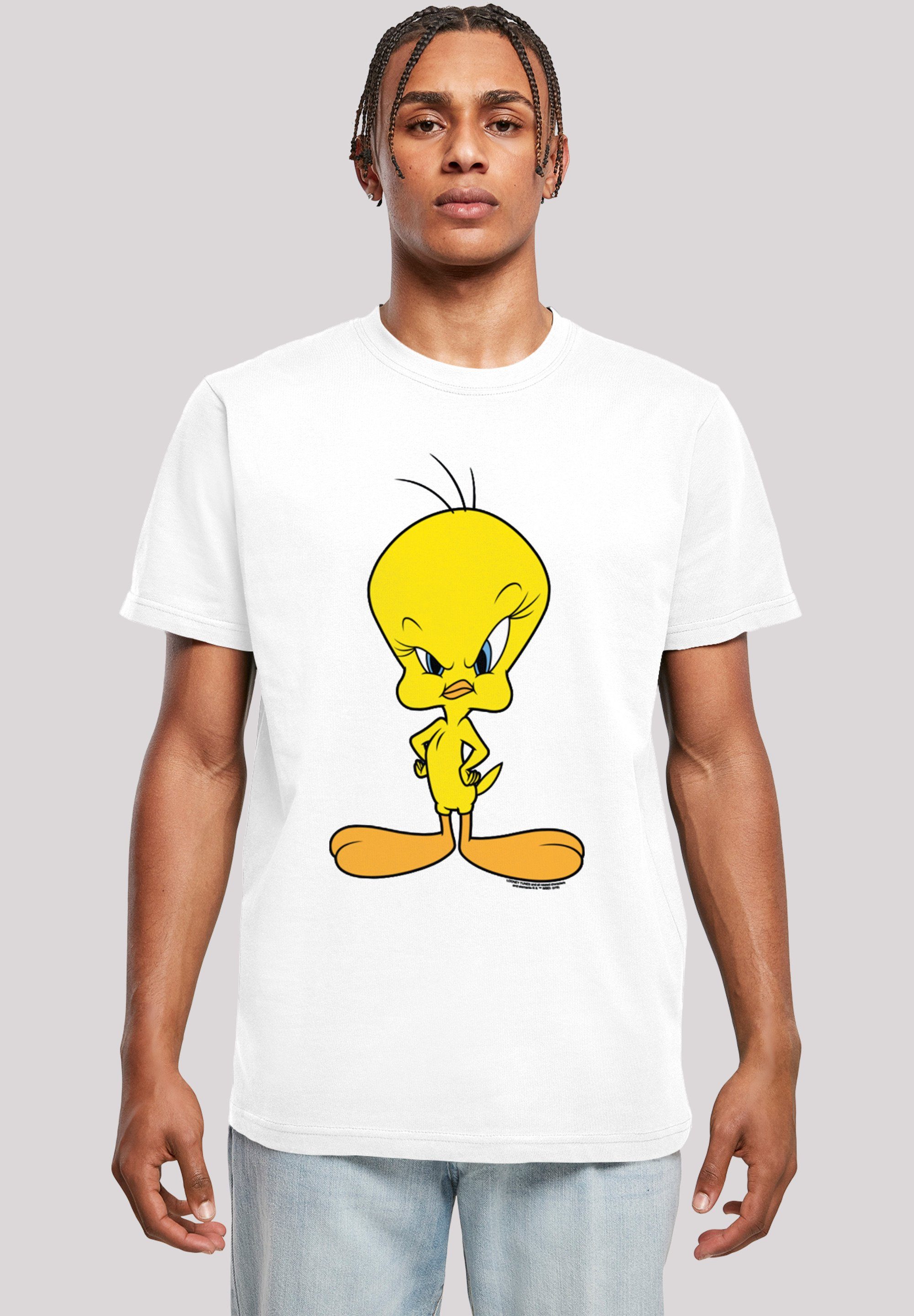 F4NT4STIC T-Shirt Looney Tunes Angry Tweety Herren,Premium  Merch,Regular-Fit,Basic,Bedruckt, Körperbetonter, langer und schmaler  Schnitt