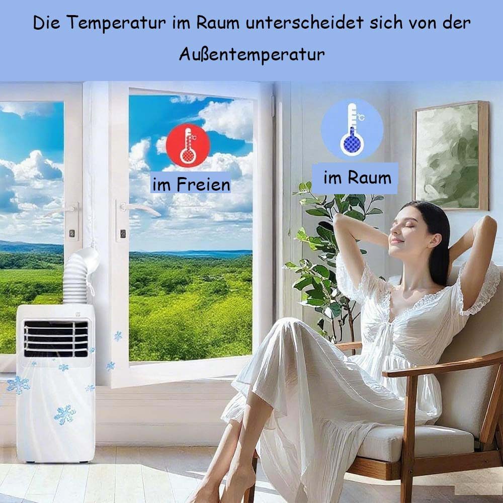Diwzbyn Türdichtband Fensterabdichtung für Mobile Klimaanlage mit Klettband