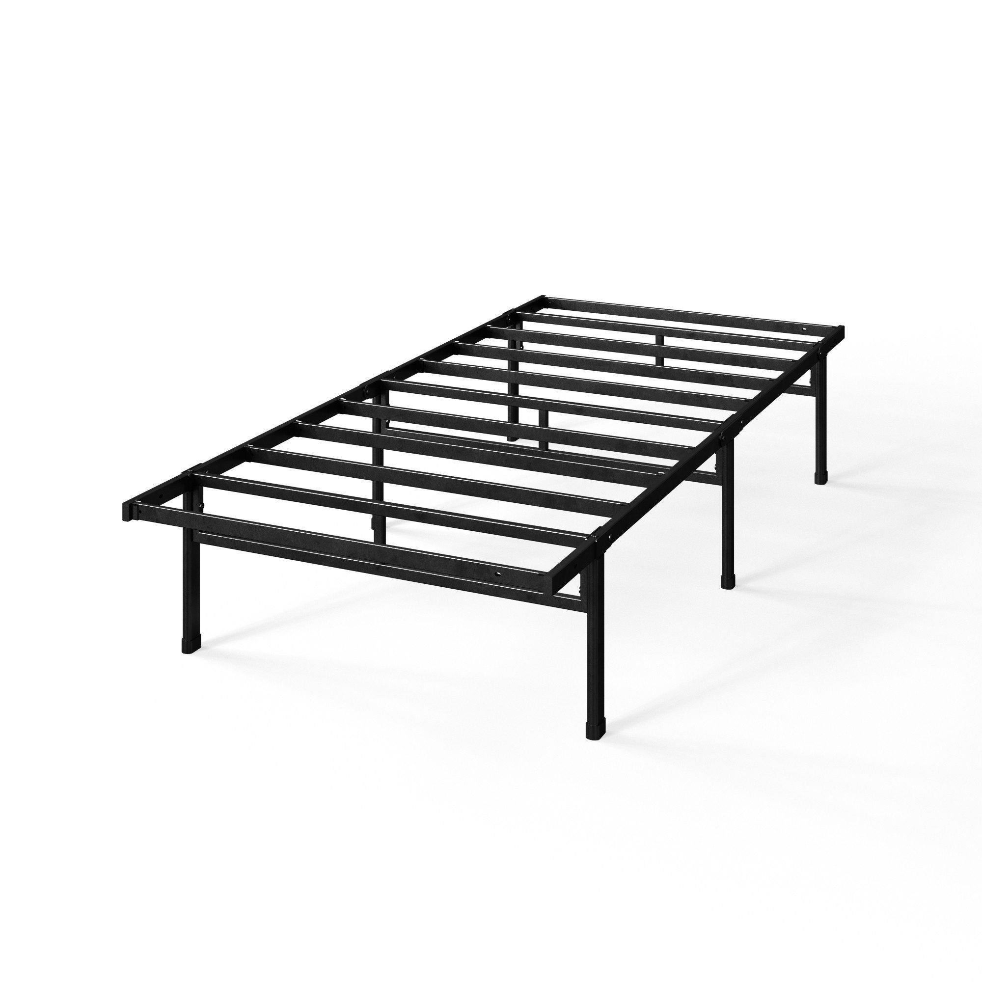 ZINUS Bettgestell Mateo, modernes Bett mit Lattenrost, Gästebett (Packung, 1-tlg., Metallbett, Schwarz, 100x200 cm), Kinderleichter Aufbau