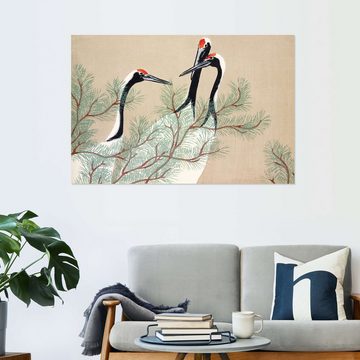 Posterlounge Wandfolie Kamisaka Sekka, Tsuru, Wohnzimmer Japandi Malerei