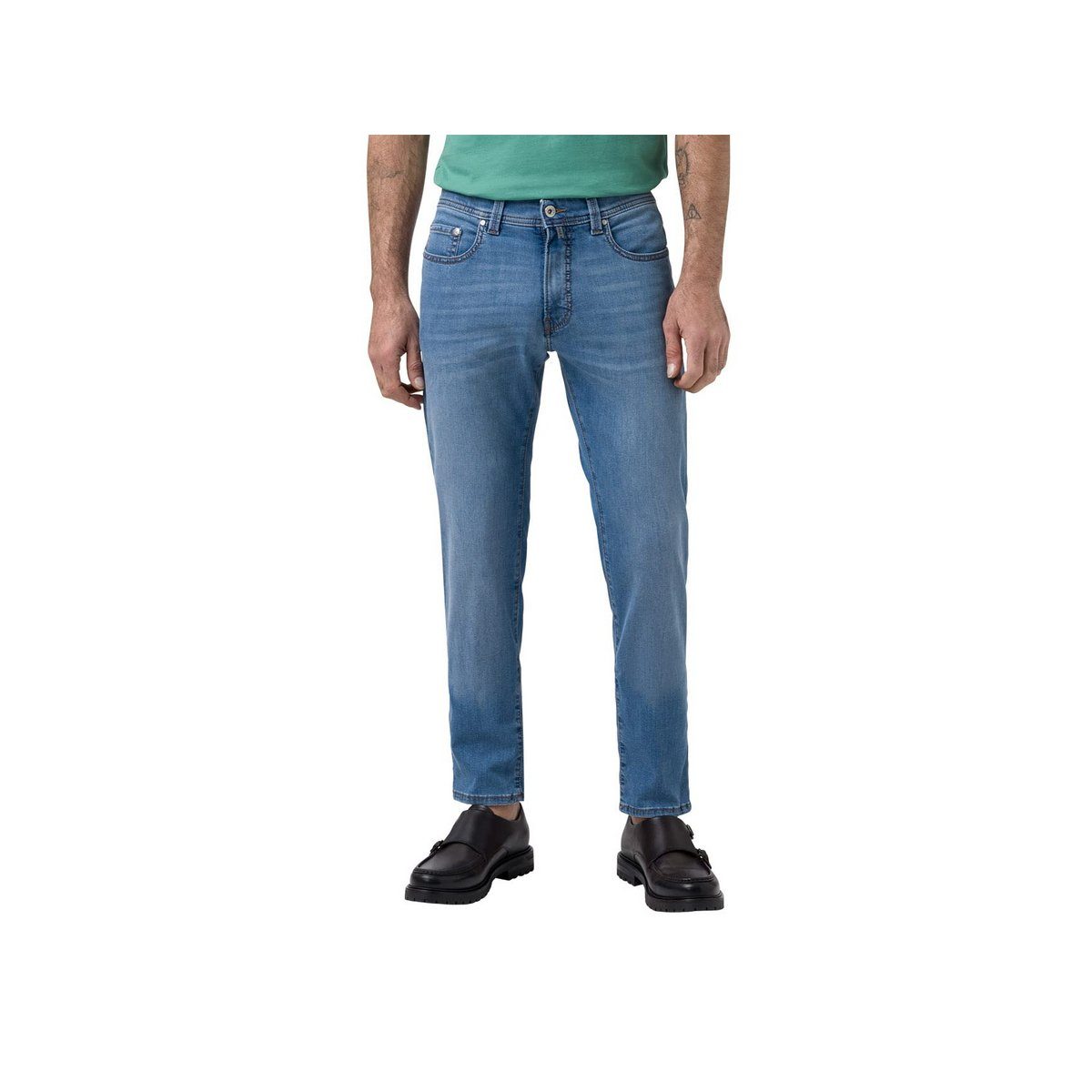 Pierre Cardin 5-Pocket-Jeans hell-blau (1-tlg) | Straight-Fit Jeans