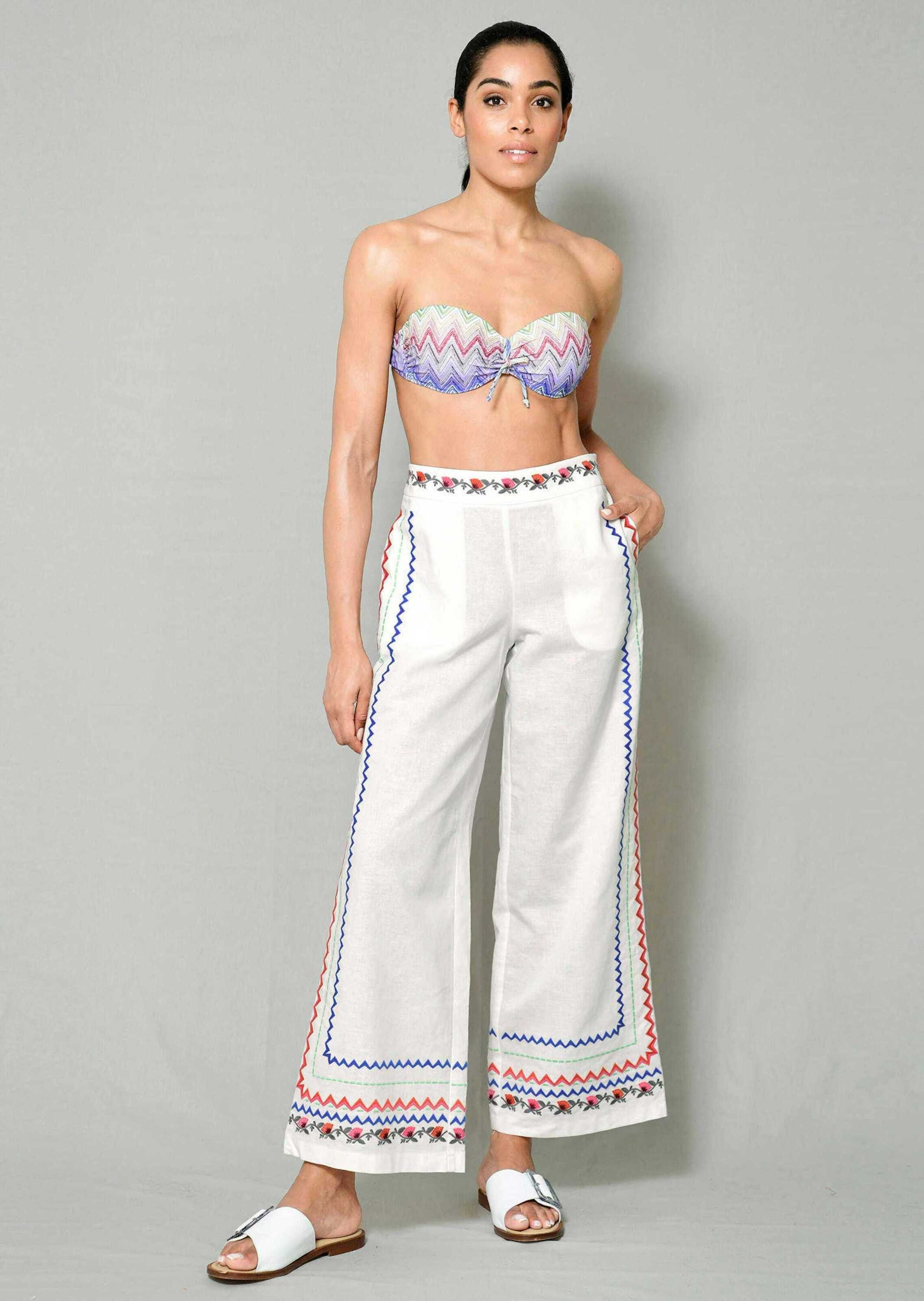 Alba Moda Strandhose Strandhose mit bunter günstig online kaufen