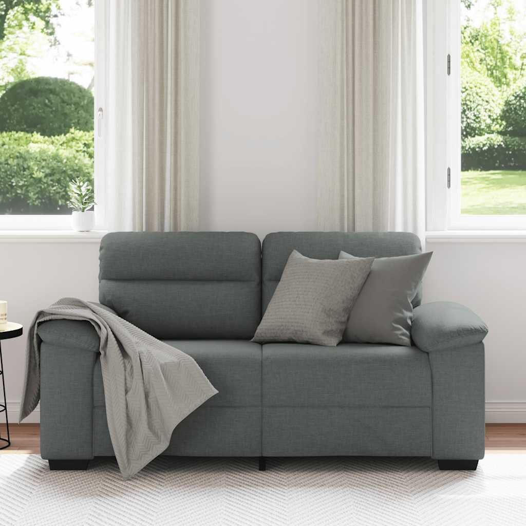 vidaXL Sofa 2-Sitzer-Sofa Dunkelgrau 120 cm günstig online kaufen