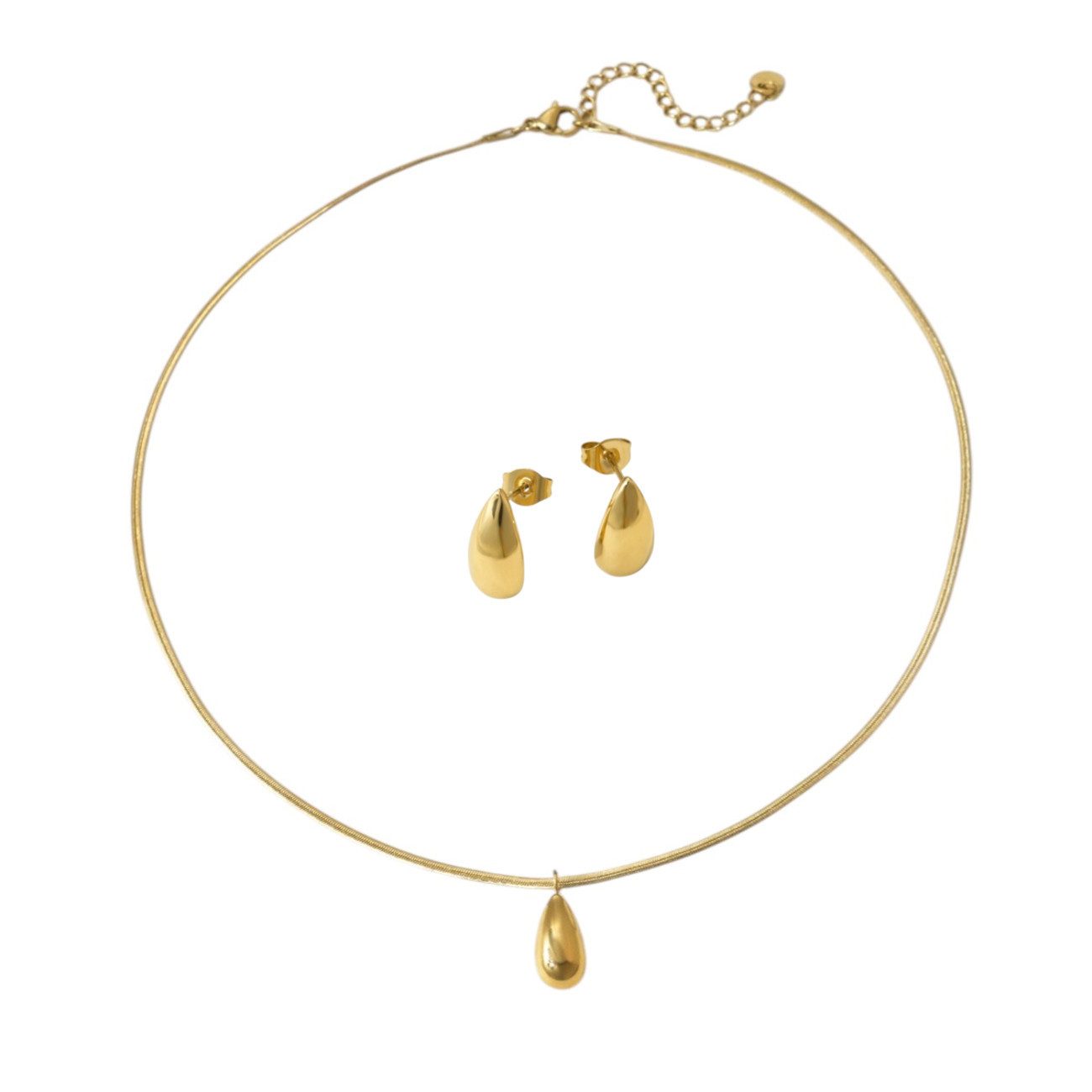 KARMA Schmuckset Tropfen Damen Edelstahl Gold günstig online kaufen