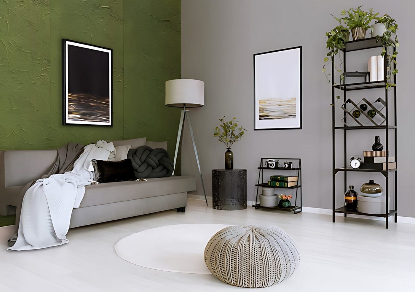 Thumbnail - Wallface Dekorpaneele 22735 Avocado Wandverkleidung in Leder Optik matt grün 2,63 m2, BxL: 100.5x261.3 cm, 2.63 qm, (Dek...