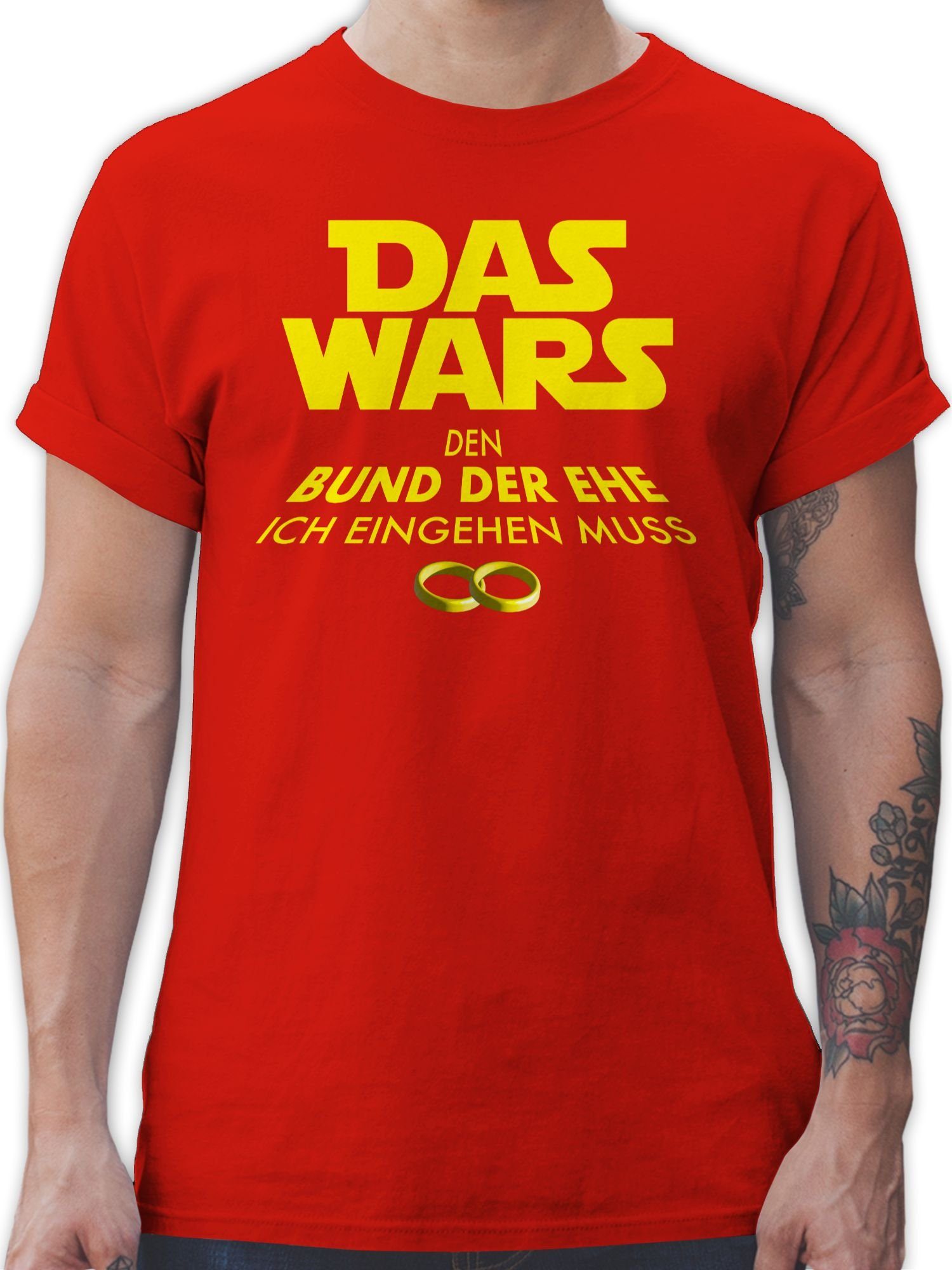 Shirtracer T-Shirt Das Wars JGA JGA Männer 02 Rot