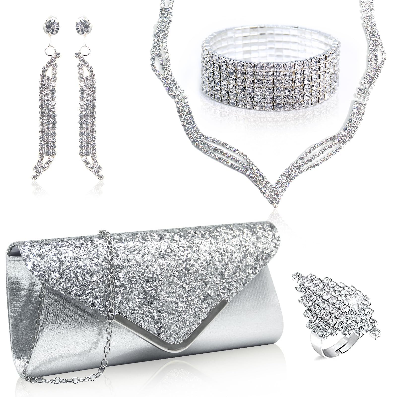 Coonoor Schmuckset Frauen Abendtasche Schmuckset, Hochzeitsfeier günstig online kaufen