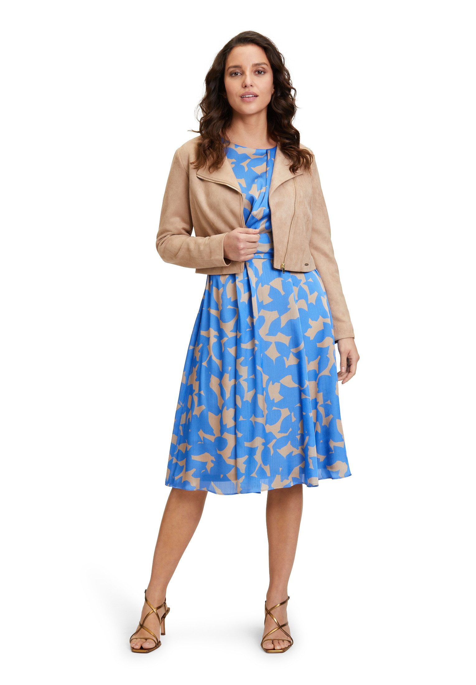 Betty&Co Chiffonkleid Betty & Co Chiffonkleid langarm Druck