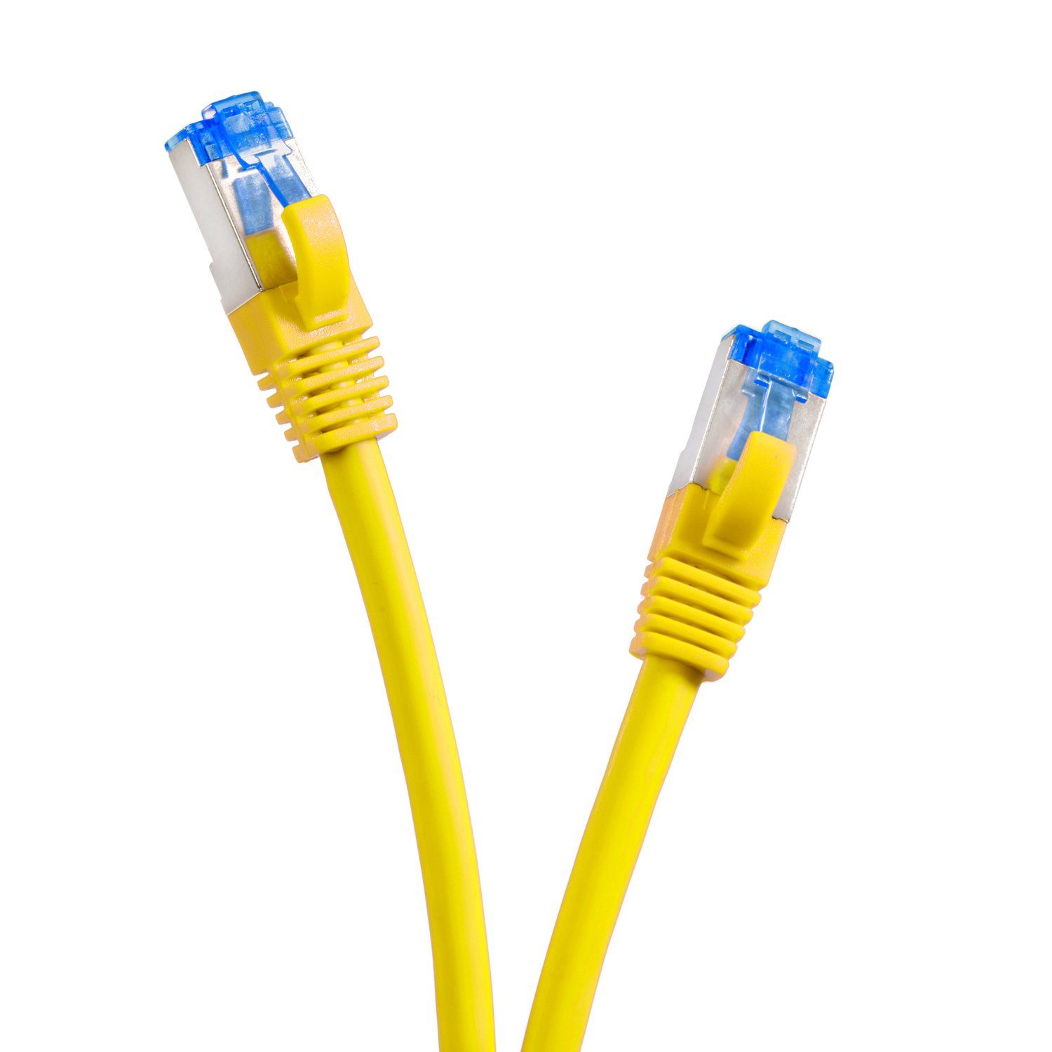 TPFNet Patchkabel CAT 6a Netzwerkkabel CAT.6a - Gigabit Ethernet LAN-Kabel, RJ45, RJ-45 (Ethernet) (25 cm), mit Rastnasenschutz - 10 Gbit/s - S/FTP PIMF mehrfache Schirmung