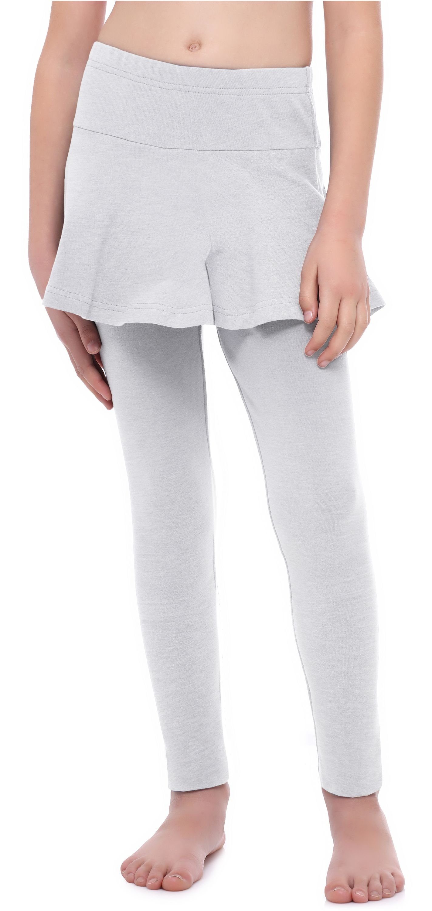 Merry Style Leggings Mädchen Lange Rock Leggings Melange Bund (1-tlg) mit elastischer aus Baumwolle MS10-254