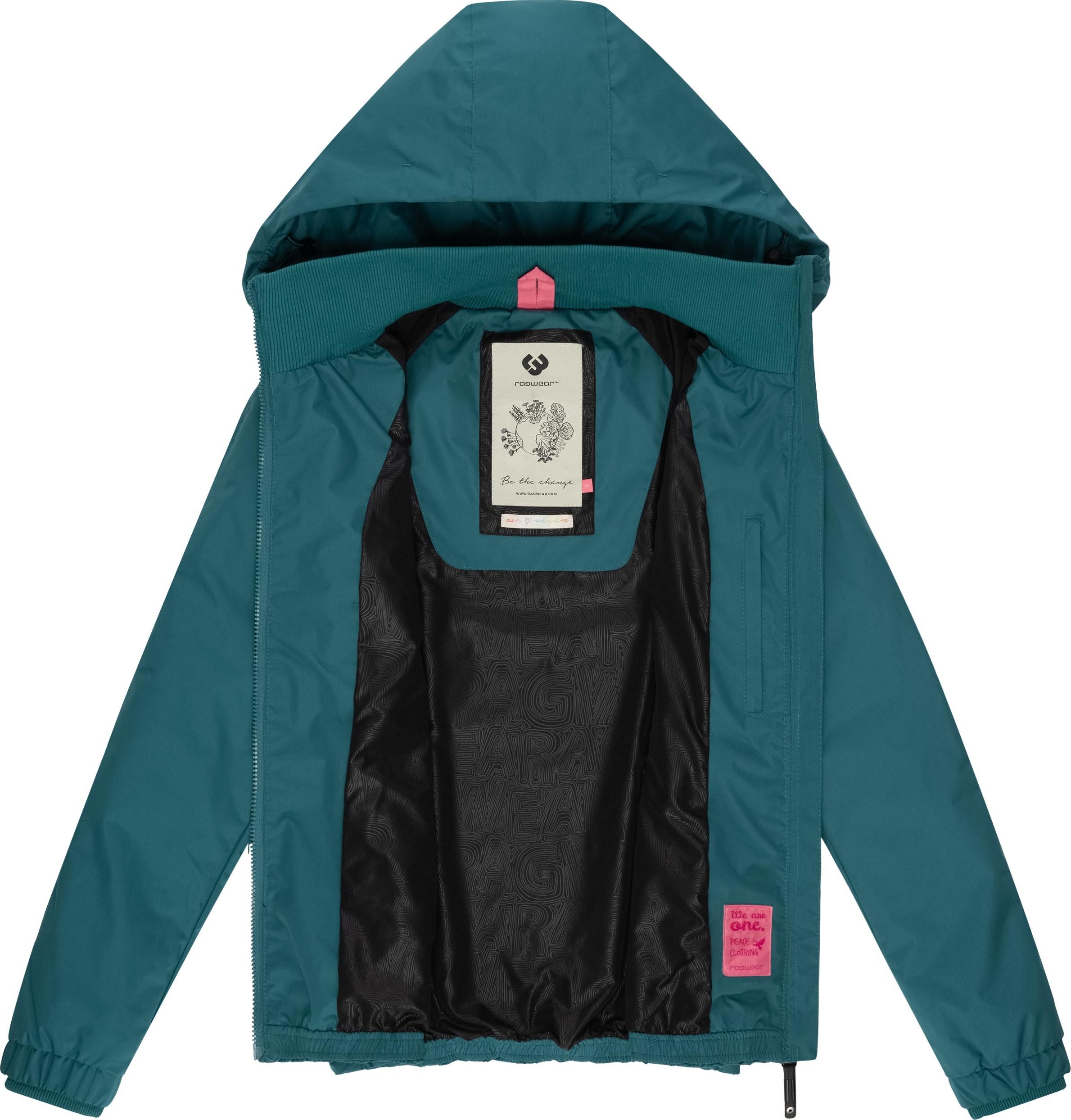 Ragwear Outdoorjacke Dizzie Wasserdichte Übergangsjacke mit großer Kapuze