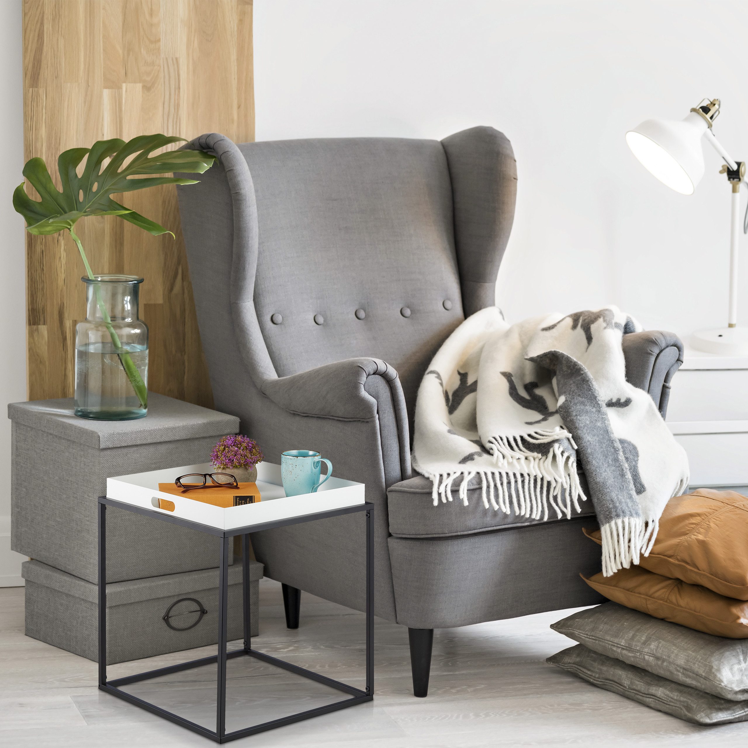 relaxdays Beistelltisch mit Tablett günstig online kaufen