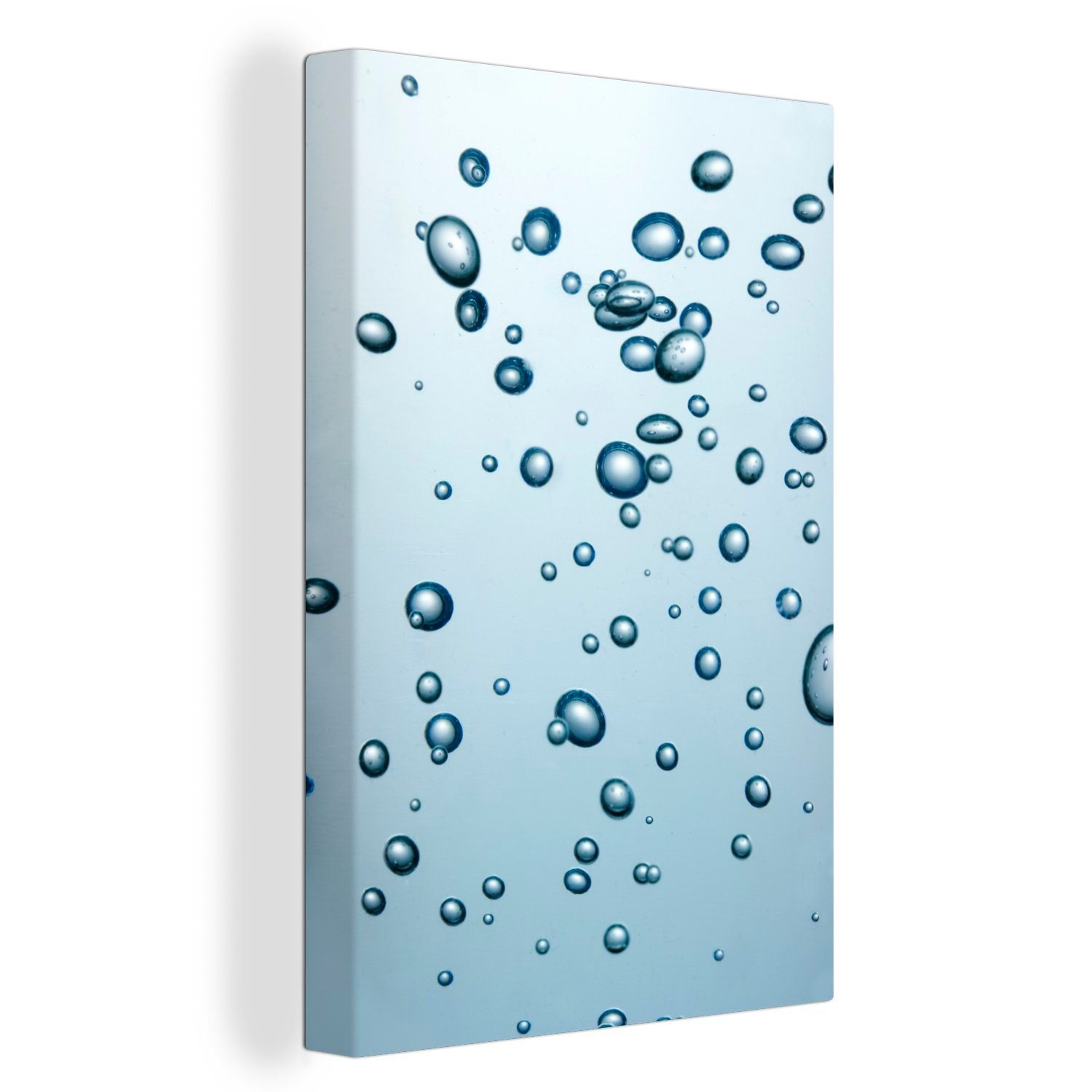 OneMillionCanvasses® Leinwandbild inkl. Gemälde, stehendem Zackenaufhänger, (1 Blasen Leinwandbild 20x30 in bespannt cm fertig St), Wasser