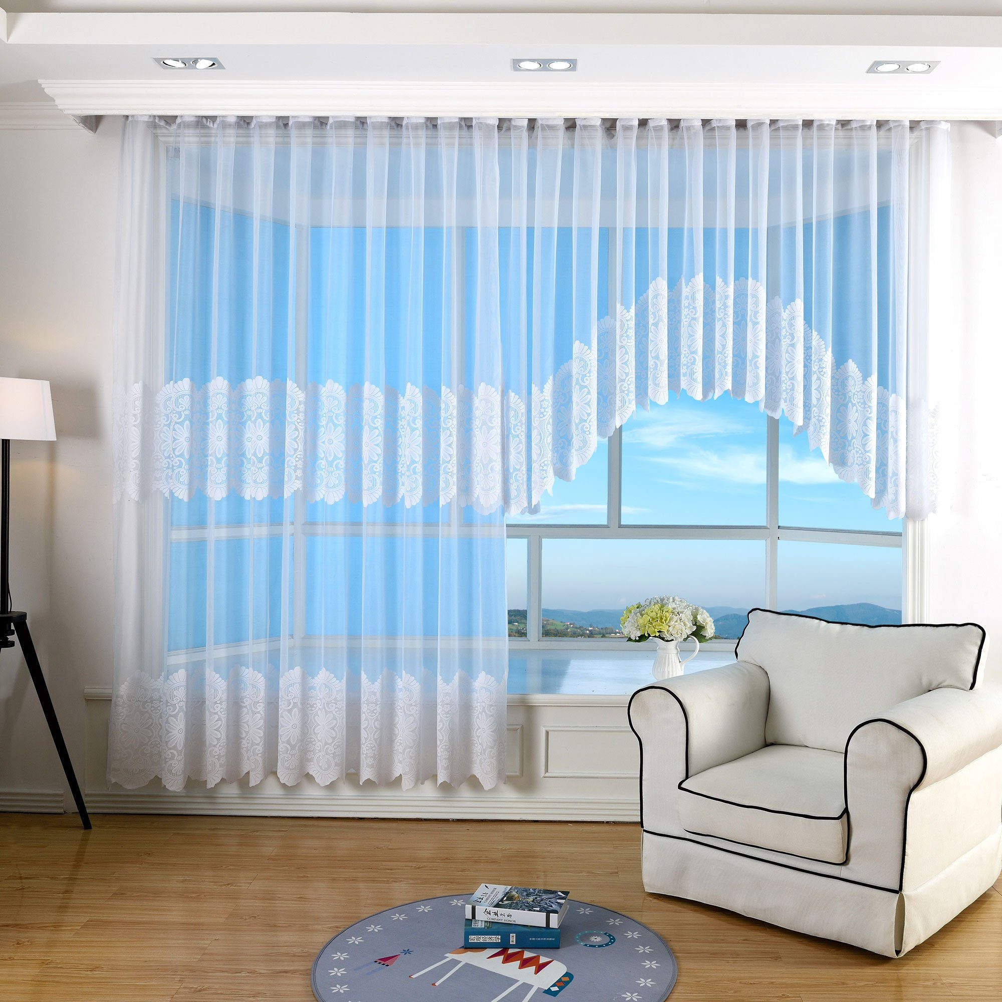 Gardinenbox Bogenstore (1 St), Kräuselband, transparent, Barock Gardine Jac günstig online kaufen