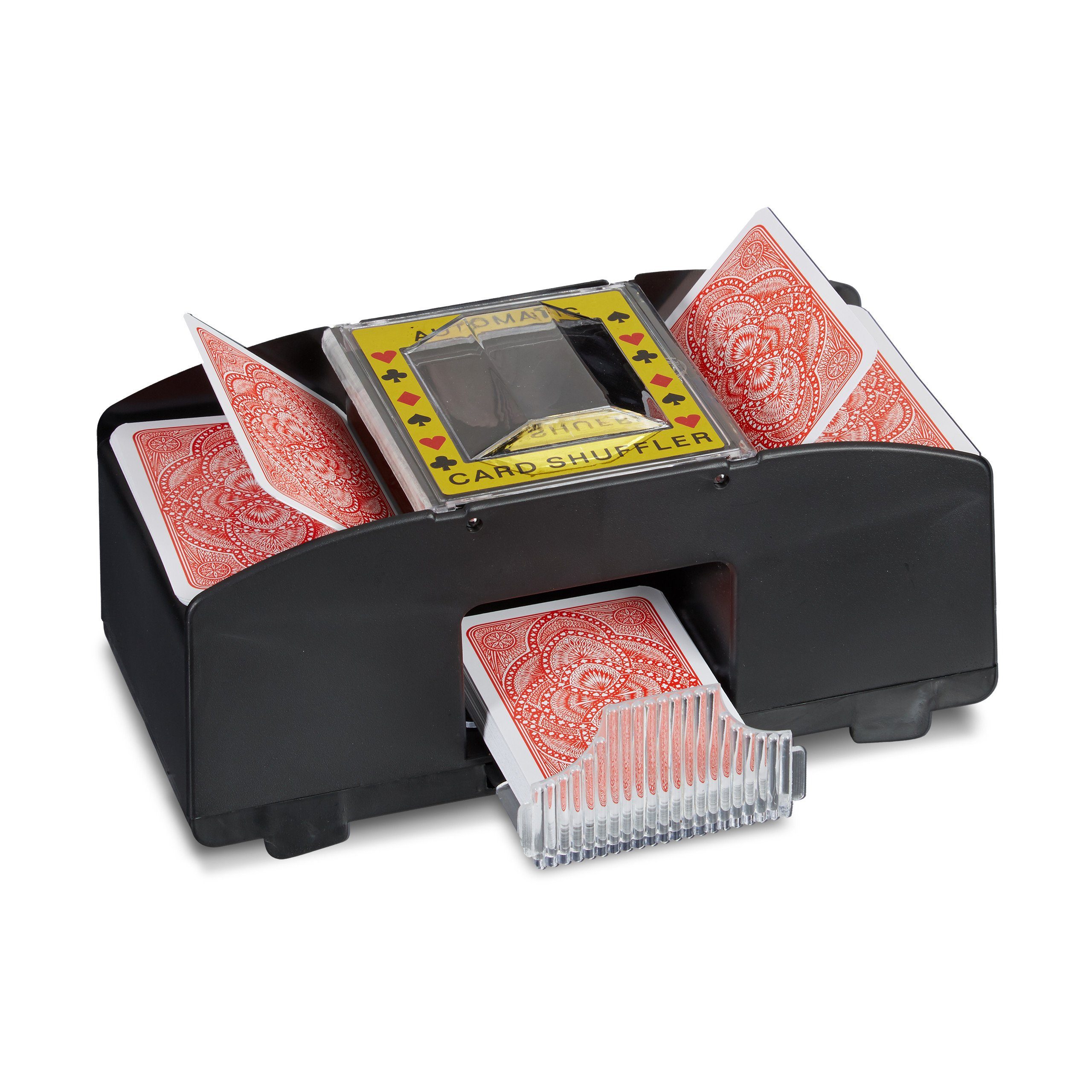 relaxdays Spiel Kartenmischmaschine 2 Decks