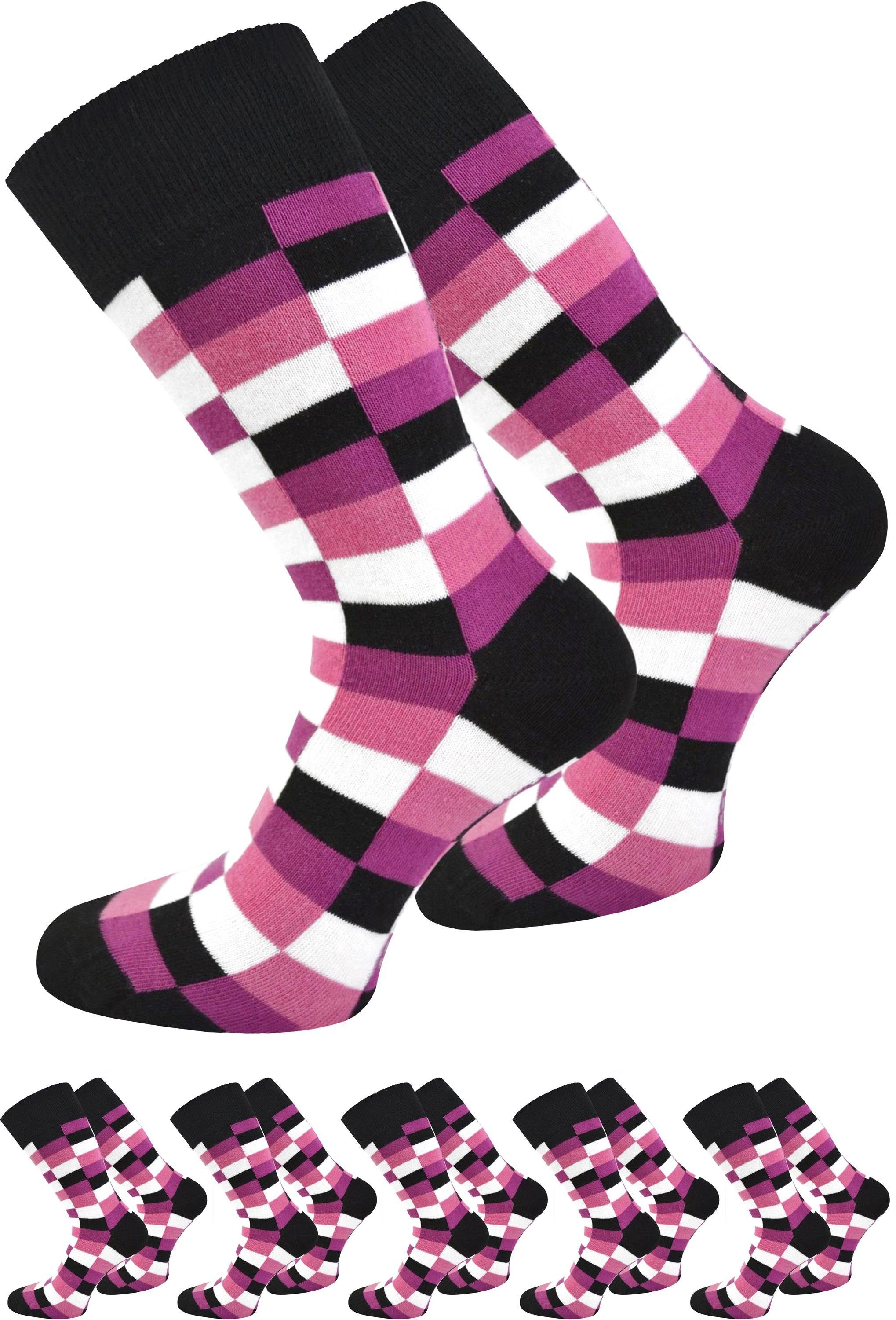 normani Basicsocken 6 Paar Freizeitsocken Square (6er-Set, 6 Paar) handgekettelte Fußspitze