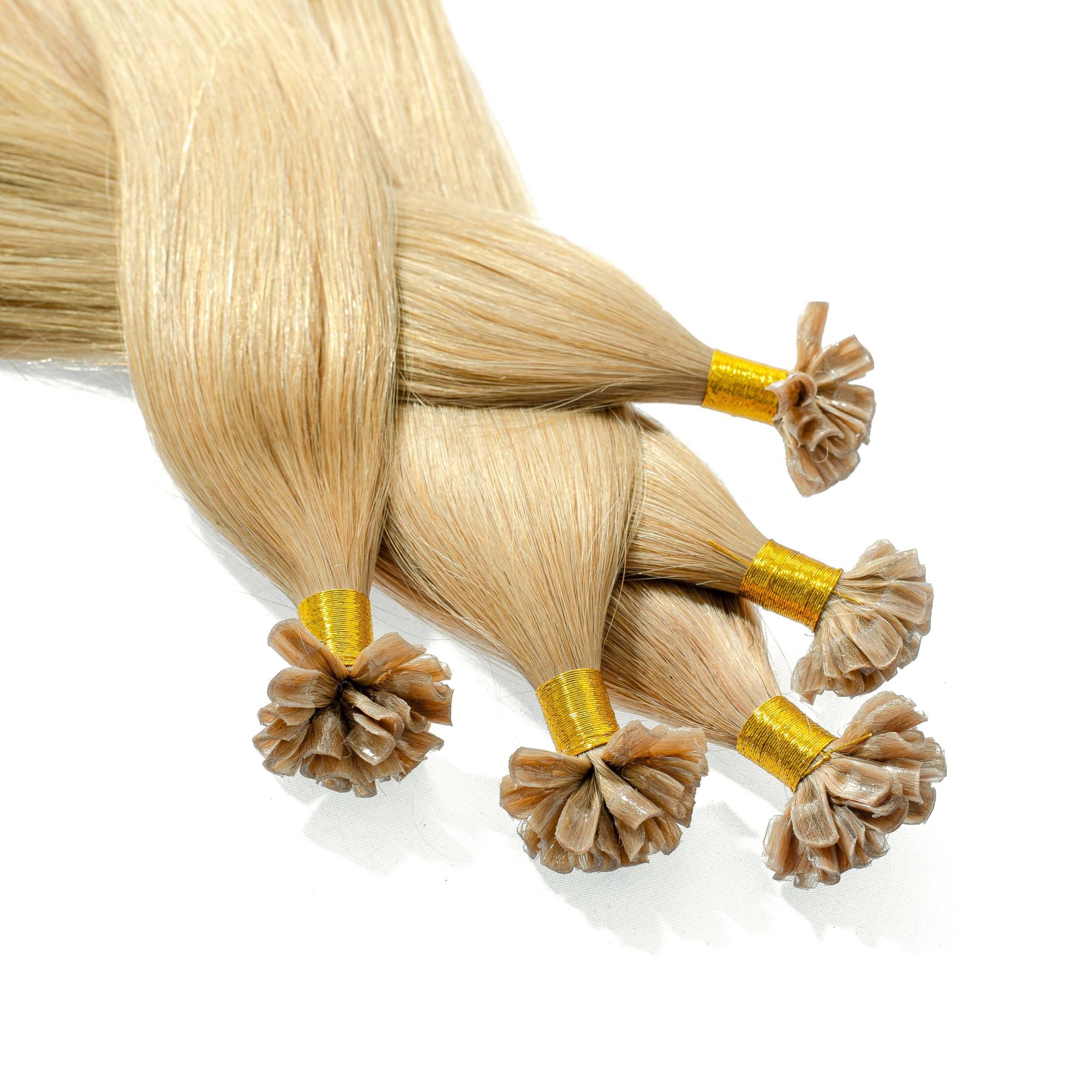 hair2heart Echthaar-Extension Bonding Extensions - glatt #9/31 Lichtblond Gold-Asch 1g 60cm