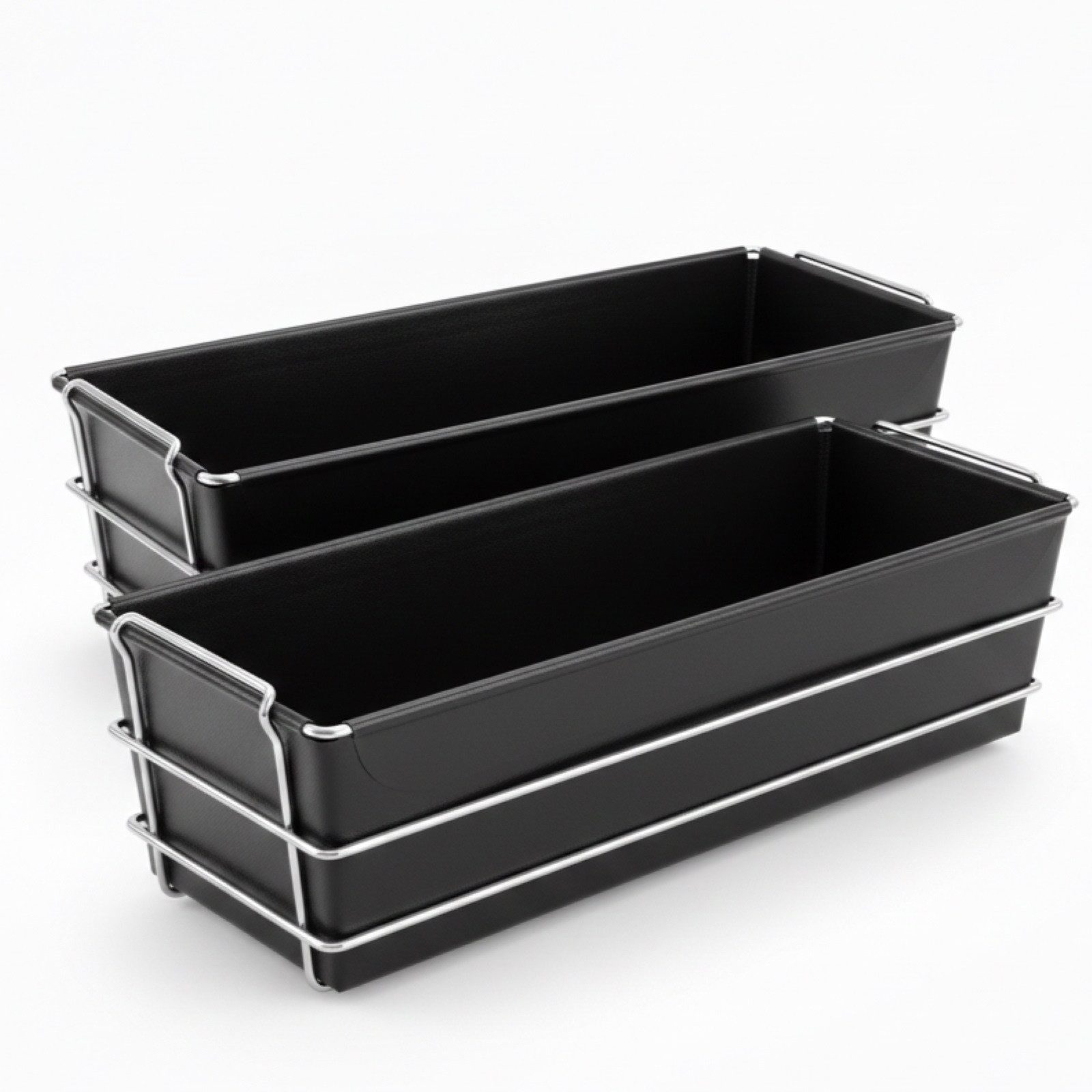 Durandal Backform Flexible Kastenform Rechteckig Kuchen Brot Brotform Kuchenform, (2-tlg), Antihaft 30 × 10,5 × 8 cm bis 260 °C