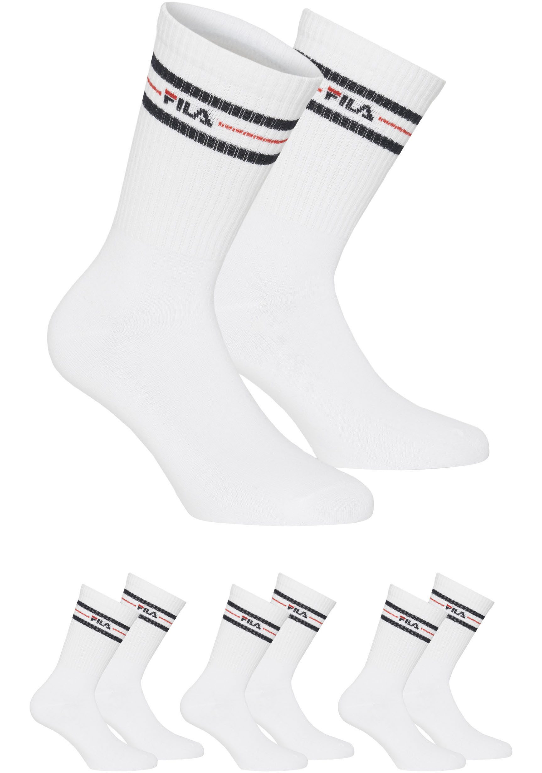 Fila Socken UNISEX LIFESTYLE PLAIN SOCKS (3-Paar, 3 Paar) mit Logo-Schriftz günstig online kaufen