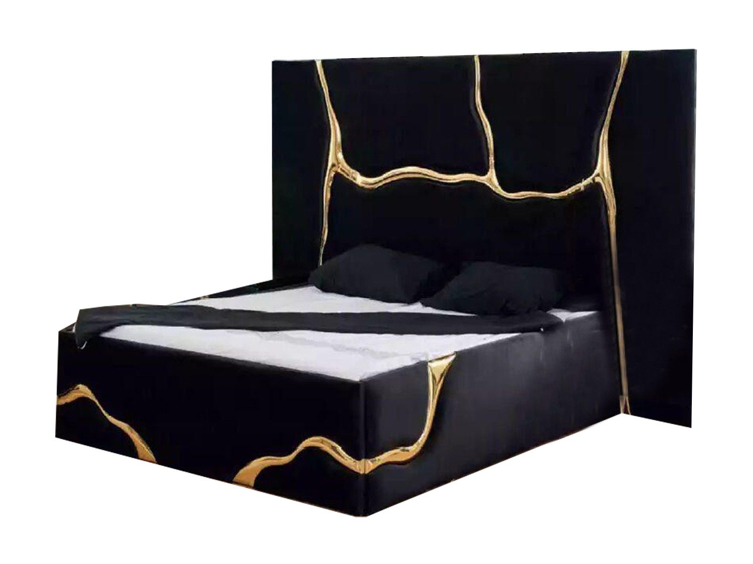 JVmoebel Bett Luxus Bett mit goldenen Schlangenmustern und stilvollem Design (1-tlg., Bett), Made in Europa