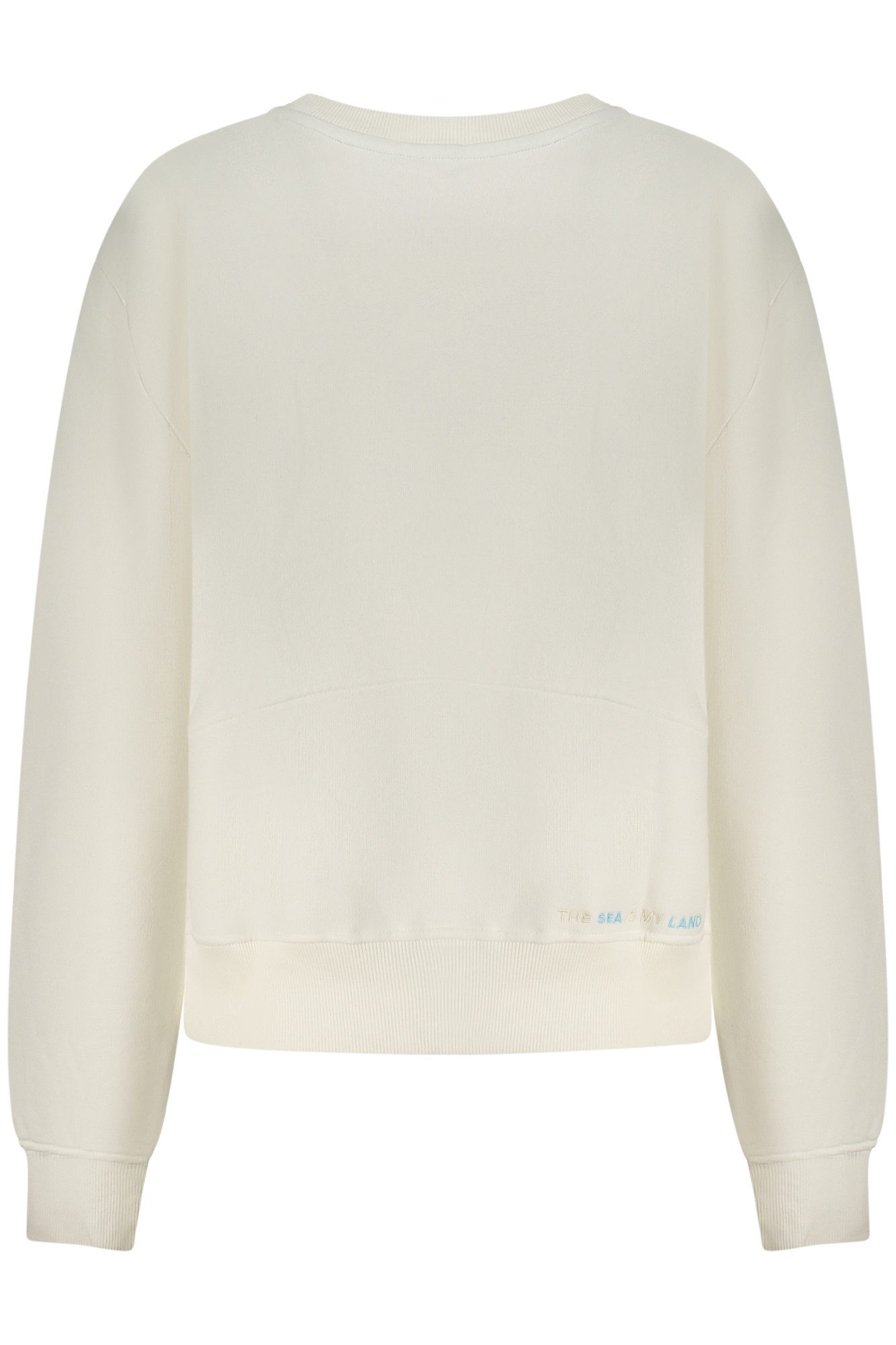North Sails Sweatshirt Weißer Damenpullover: Gefüttert, Stickerei &