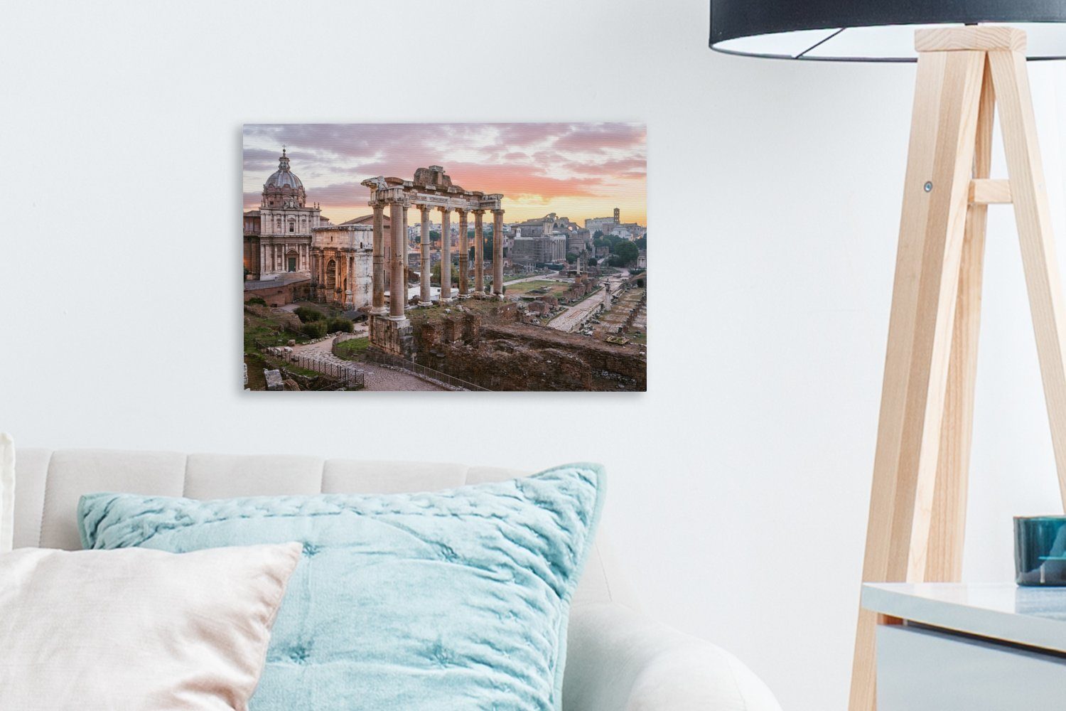 OneMillionCanvasses® Leinwandbild Italien Himmel, Wanddeko, Wandbild - cm Aufhängefertig, St), Leinwandbilder, Rom - (1 30x20