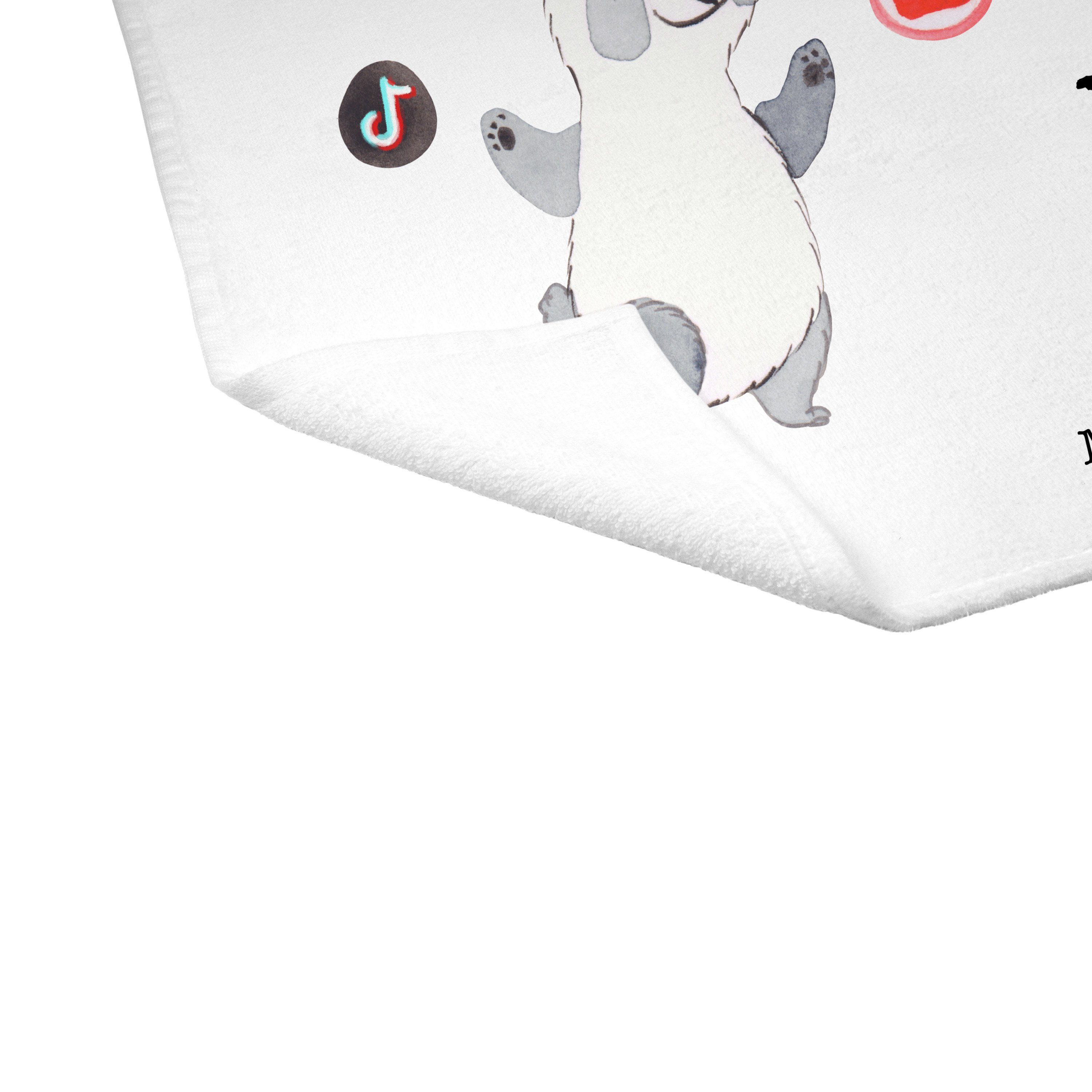 Mrs. Panda SEA & Geschenk, Suchma, (1-St) - Leidenschaft Reisehandtuch, Handtuch Weiß Mr. aus Manager -