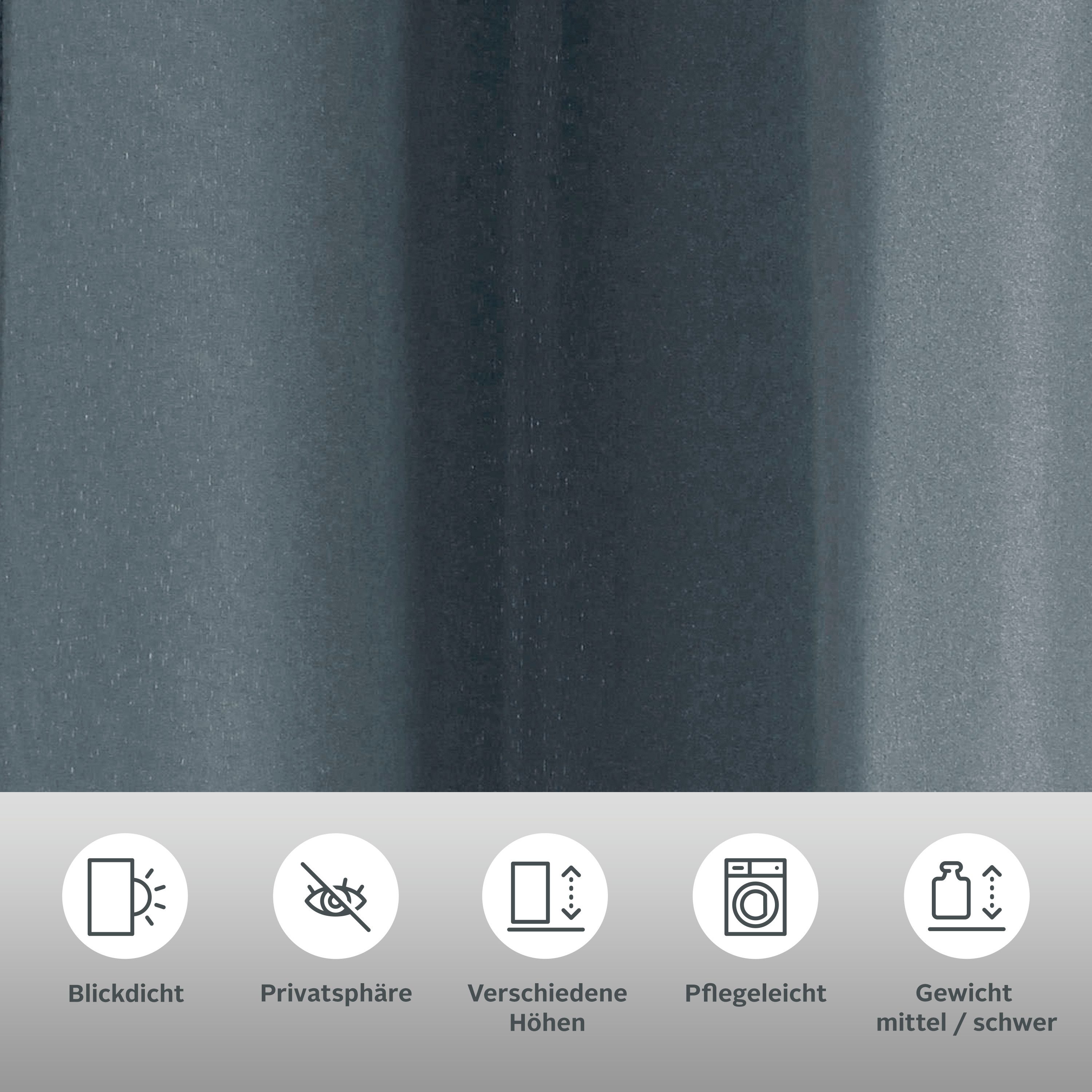 Bruno Banani Vorhang Lagan (2 St), Ösen, blickdicht, Polyester, 2-er Set, gewebt, Microfaser, versch. Größen, einfarbig, Bestseller