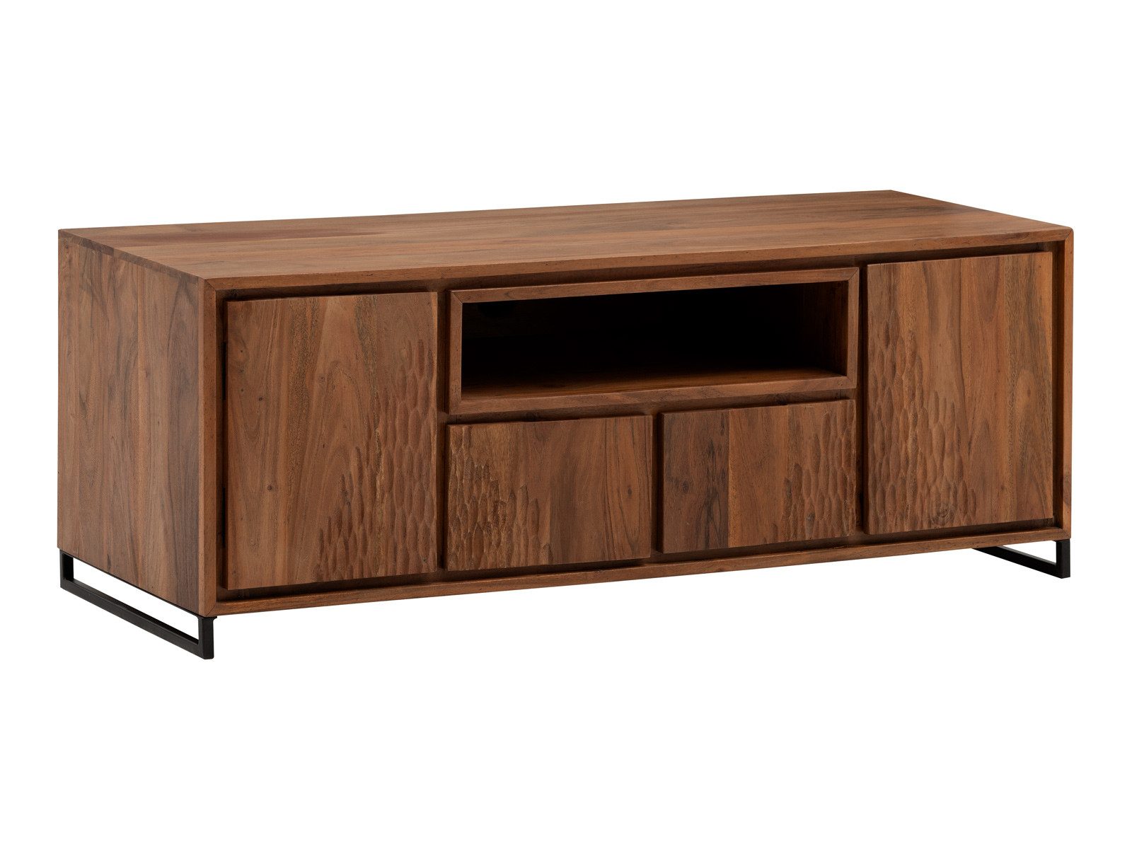 massivum Lowboard Maddox Akazie, TV-Bank aus Massivholz (1 St)