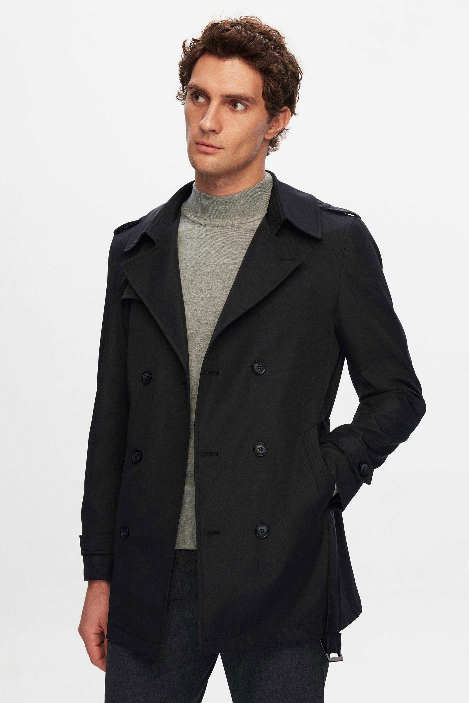 D'S DAMAT Trenchcoat Ds Damat Regular Fit Epaulette Belted Top Coat/Trenchc günstig online kaufen