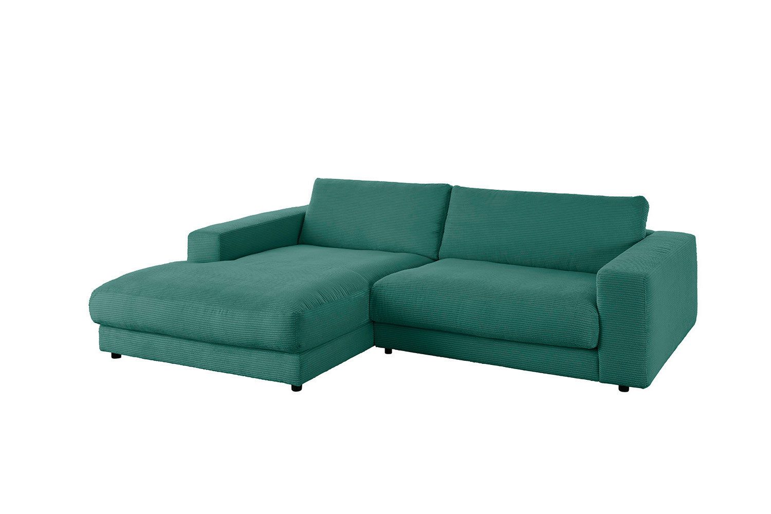 KAWOLA Ecksofa MADELINE, Sofa Cord Longchair rechts od. links versch. Farben
