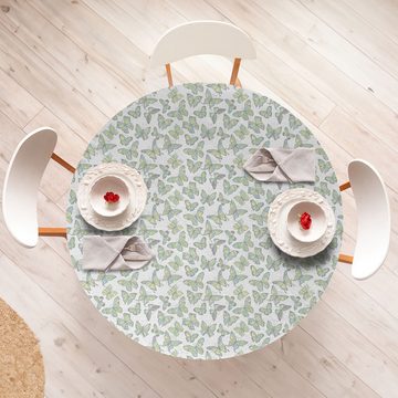 Abakuhaus Tischdecke Rundum-elastische Stofftischdecke, Motte Pastell Tonte Schmetterlinge Motiv