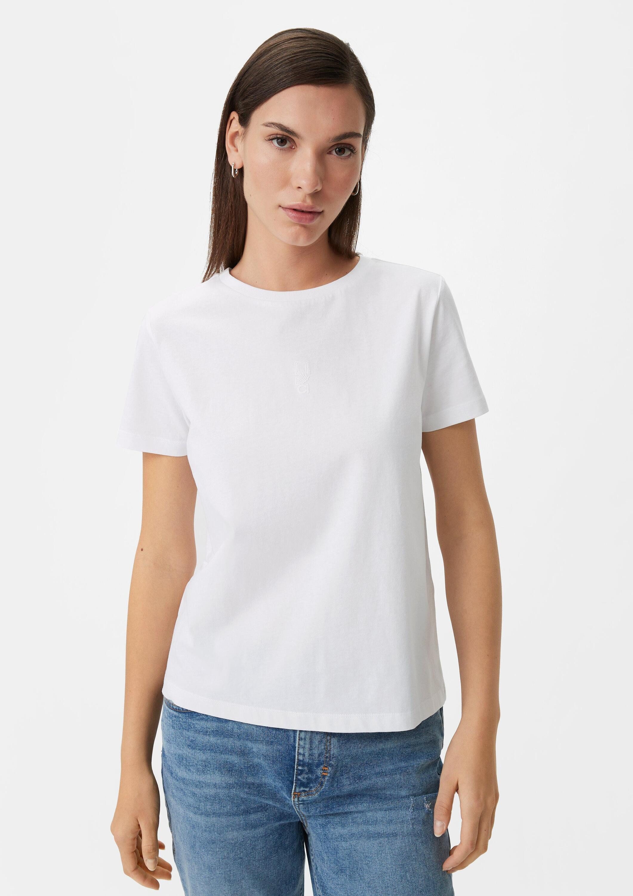 comma Kurzarmshirt T-Shirt T-Shirt mit Frontprint günstig online kaufen