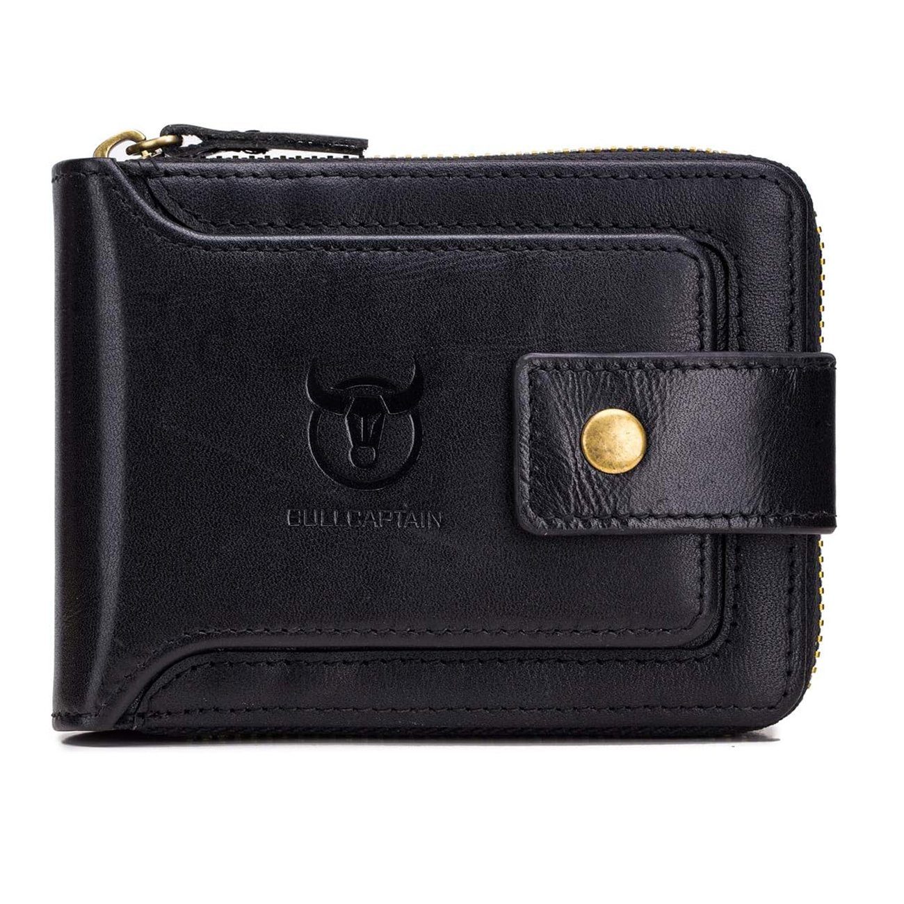 OKWISH Geldbörse Herren Geldbeutel Geld 9 x (Herren Kurz Handtasche Weich Leder Kartenfächer, Portemonnaie NFC RFID-Schutz Beutel x Portmonee mit Kartenhalter), 12 Kartenetui, cm Ledergeldbörse 12 Brieftasche Münzfach Schwarz Slim mit 2.5 Wallet, Kreditkartenetui