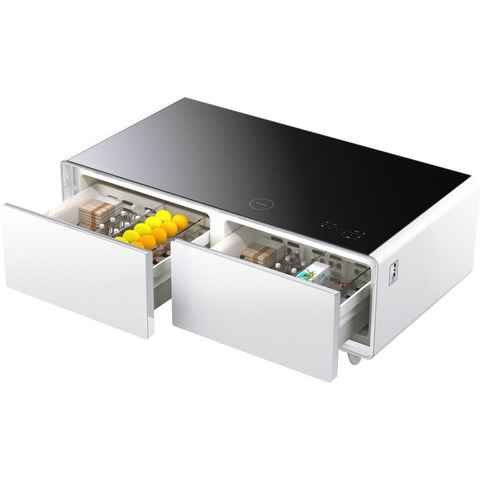 Caso Getränkekühlschrank 793, 46 cm hoch, 130,5 cm breit, Loungetisch mit Kühlfächern, Soundbar und Lademöglichkeiten