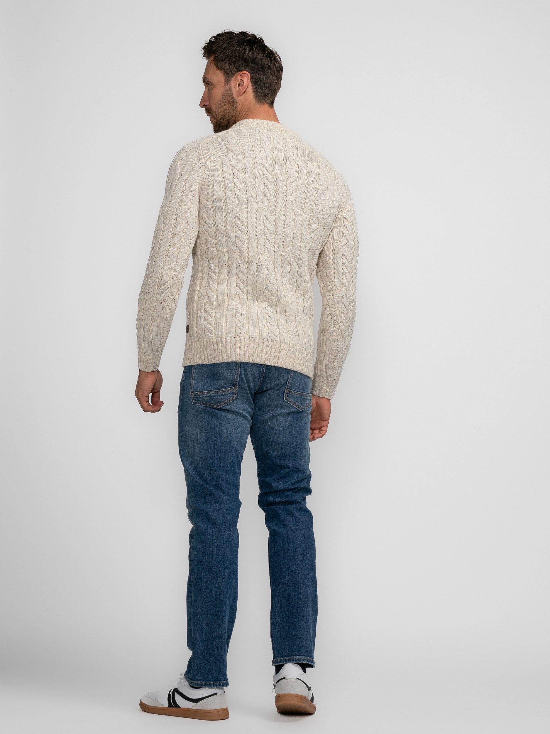Petrol Industries Strickpullover Pullover mit Zopfmuster Thorne