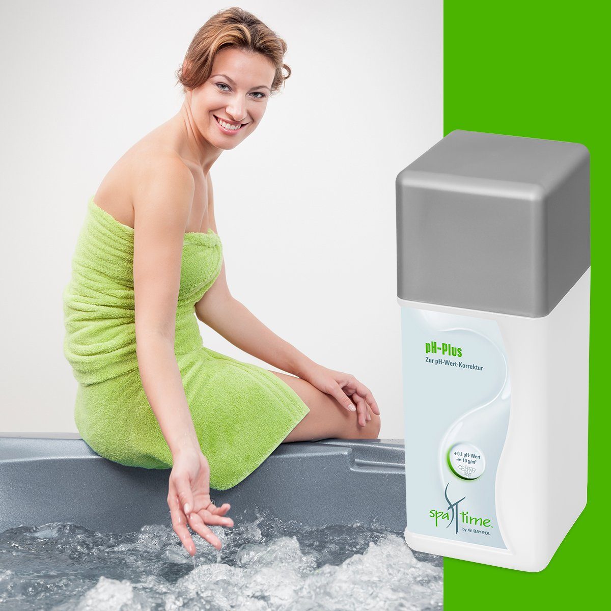 Bayrol Poolpflege SpaTime pH-Plus 1 kg, (Whirlpool-Pflegeset), Zur pH-Wert-Korrektur