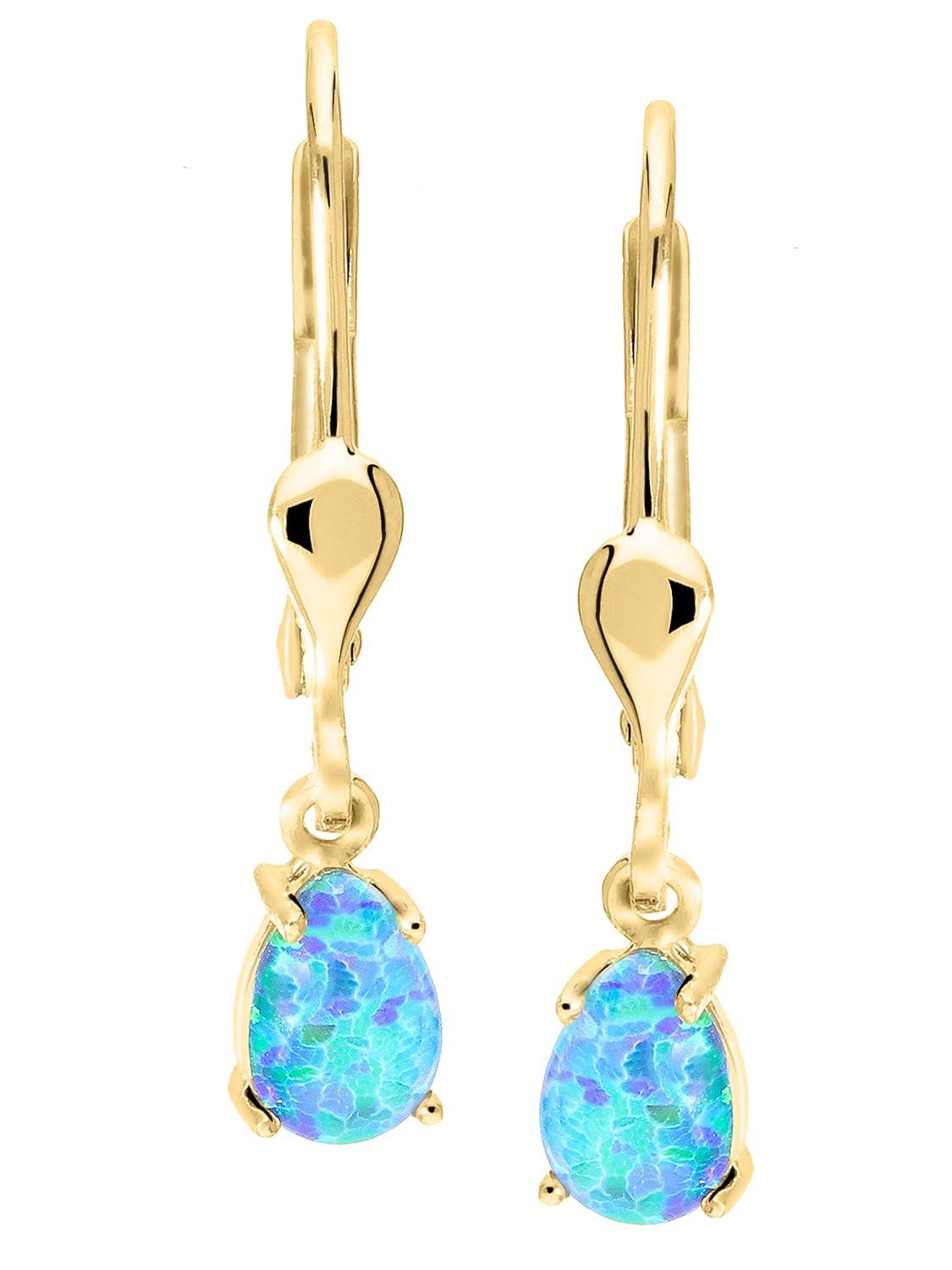 My Gold Paar Ohrhänger Damen Ohrringe hängend Gelbgold 333 (8 Karat) Opal - günstig online kaufen