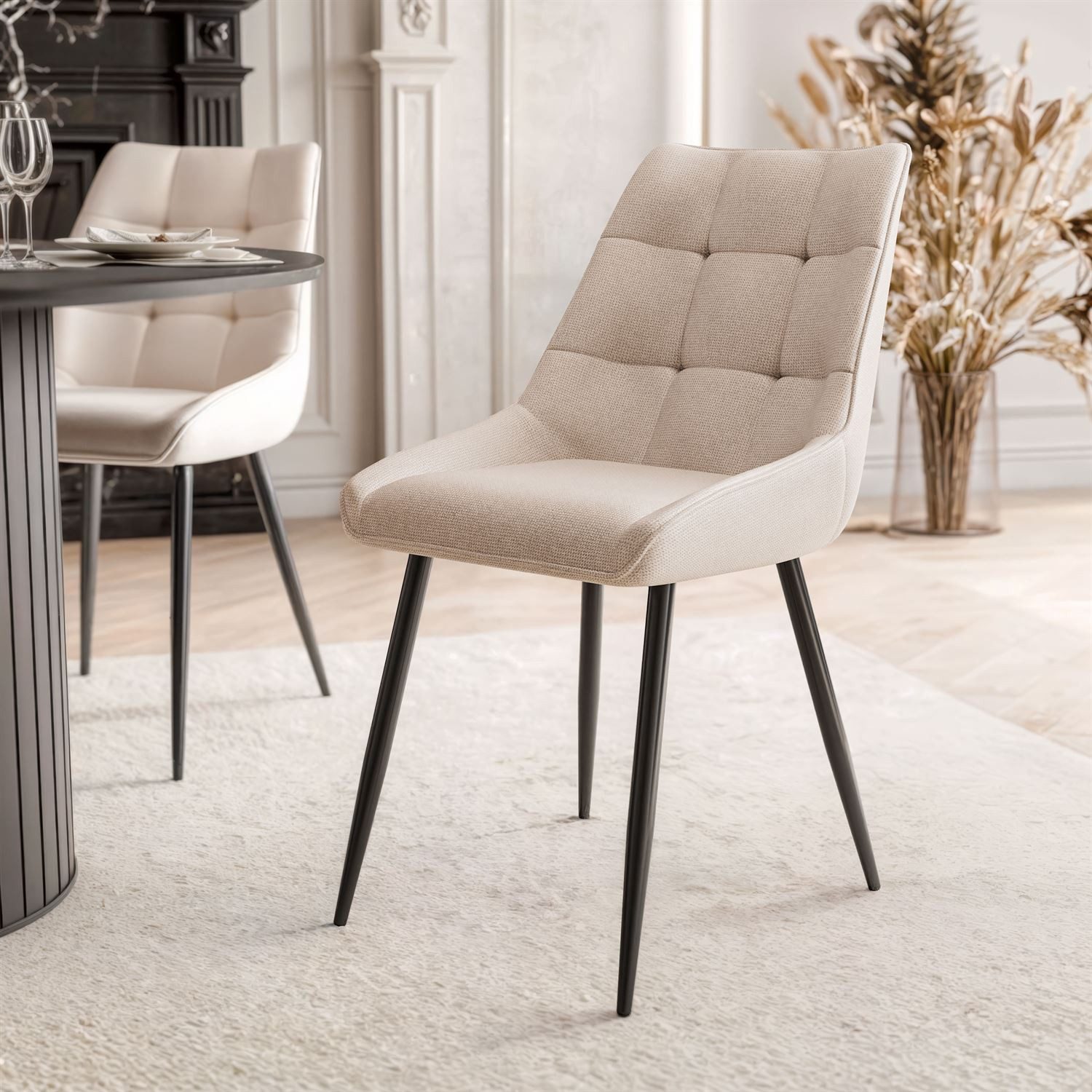 Lookway Polsterstuhl ESME – Eleganter Polsterstuhl mit Rückenlehne günstig online kaufen