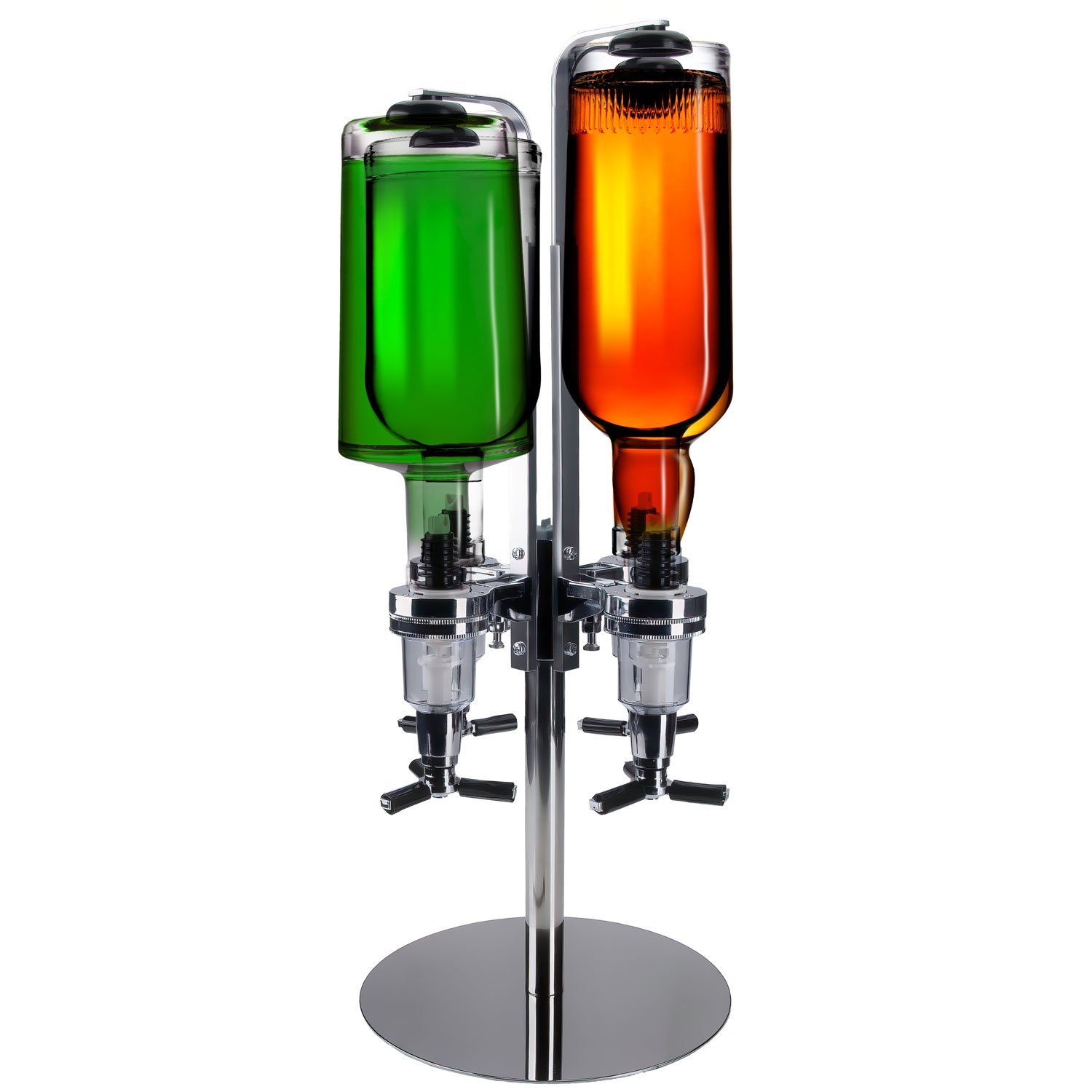 Goods+Gadgets Flaschenhalter Barbutler Flaschenhalter mit 2cl Dosierer–Edles Spirituosen-Accessoire, Flaschenhalterung für Getränke