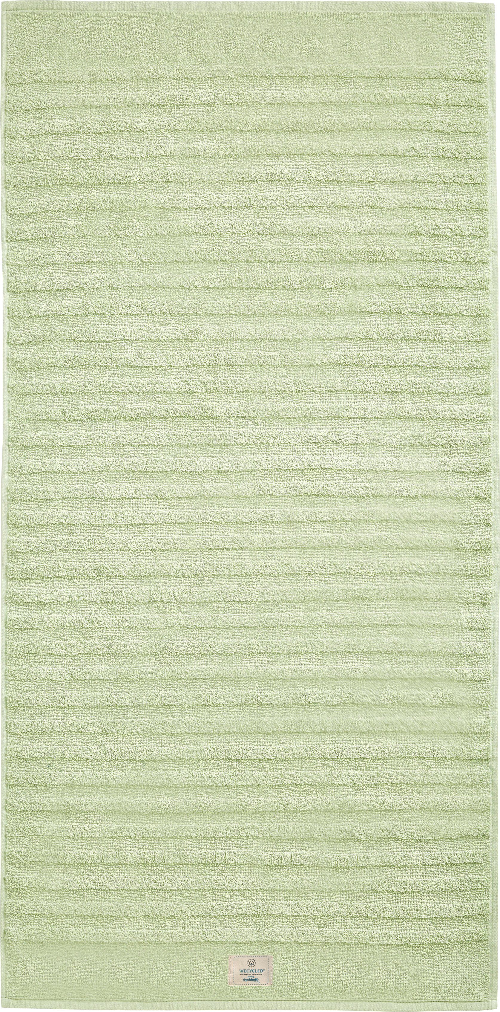 Dyckhoff Handtuch Set Wecycled, Walkfrottier, (3-tlg), aus zertifizierter Bio-Baumwolle seegrün | Handtuch-Sets