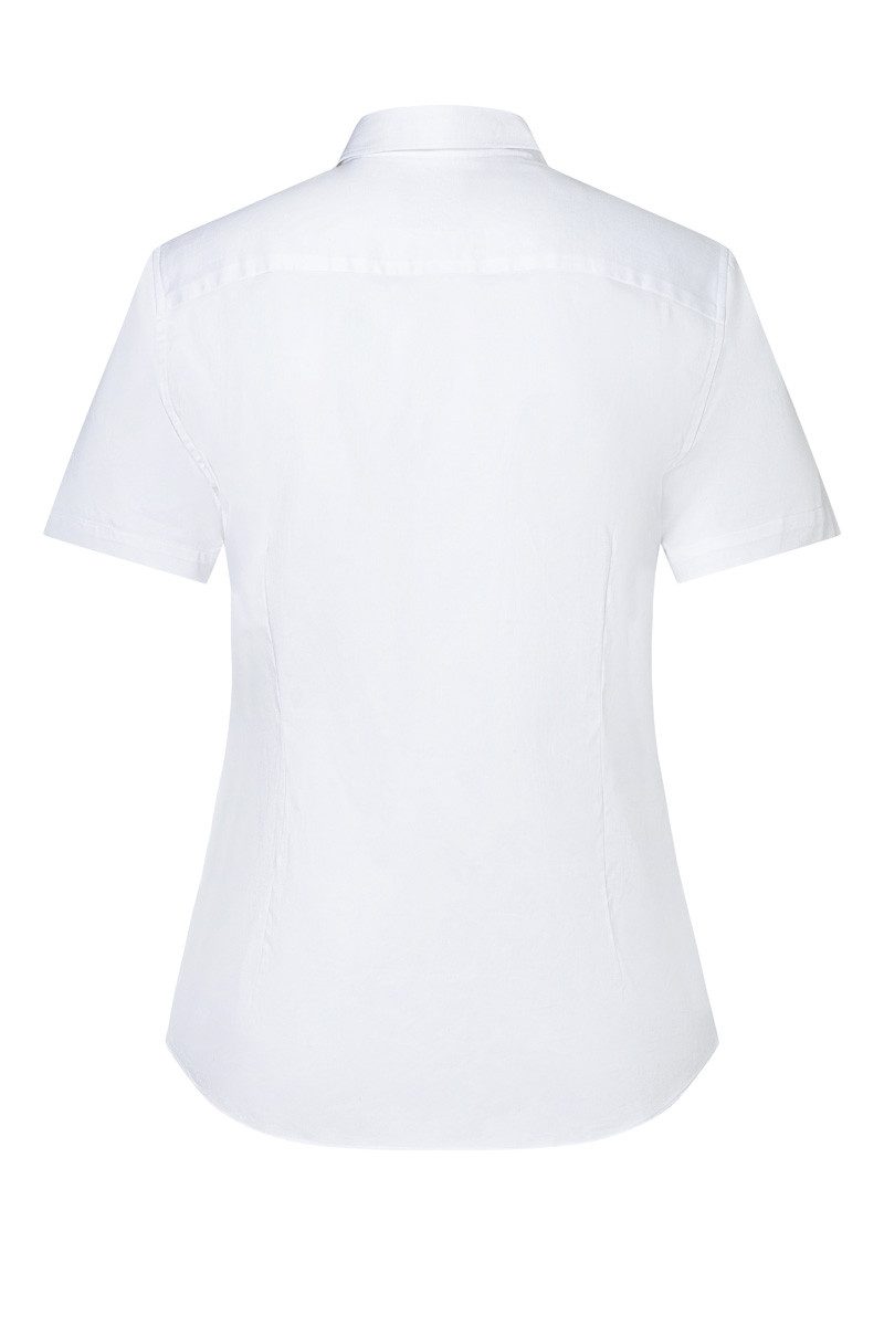 Karlowsky Fashion Kurzarmbluse KARLOWSKY Damen Bluse ACTIVE-STRETCH Kurzarm Modern-Fit Weiß – Bild 3 von 5