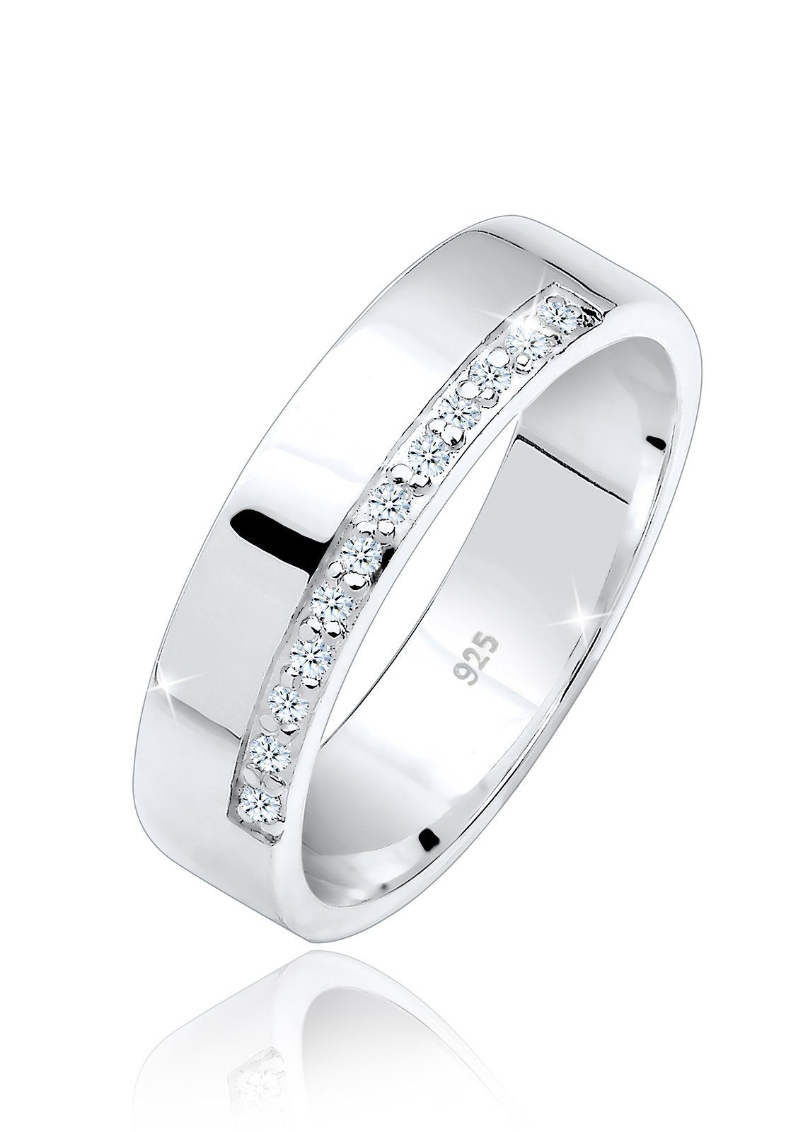 Bandring DIAMONDS Silber ct) Diamanten 925 Basic (0.06 Elli Verlobungsring