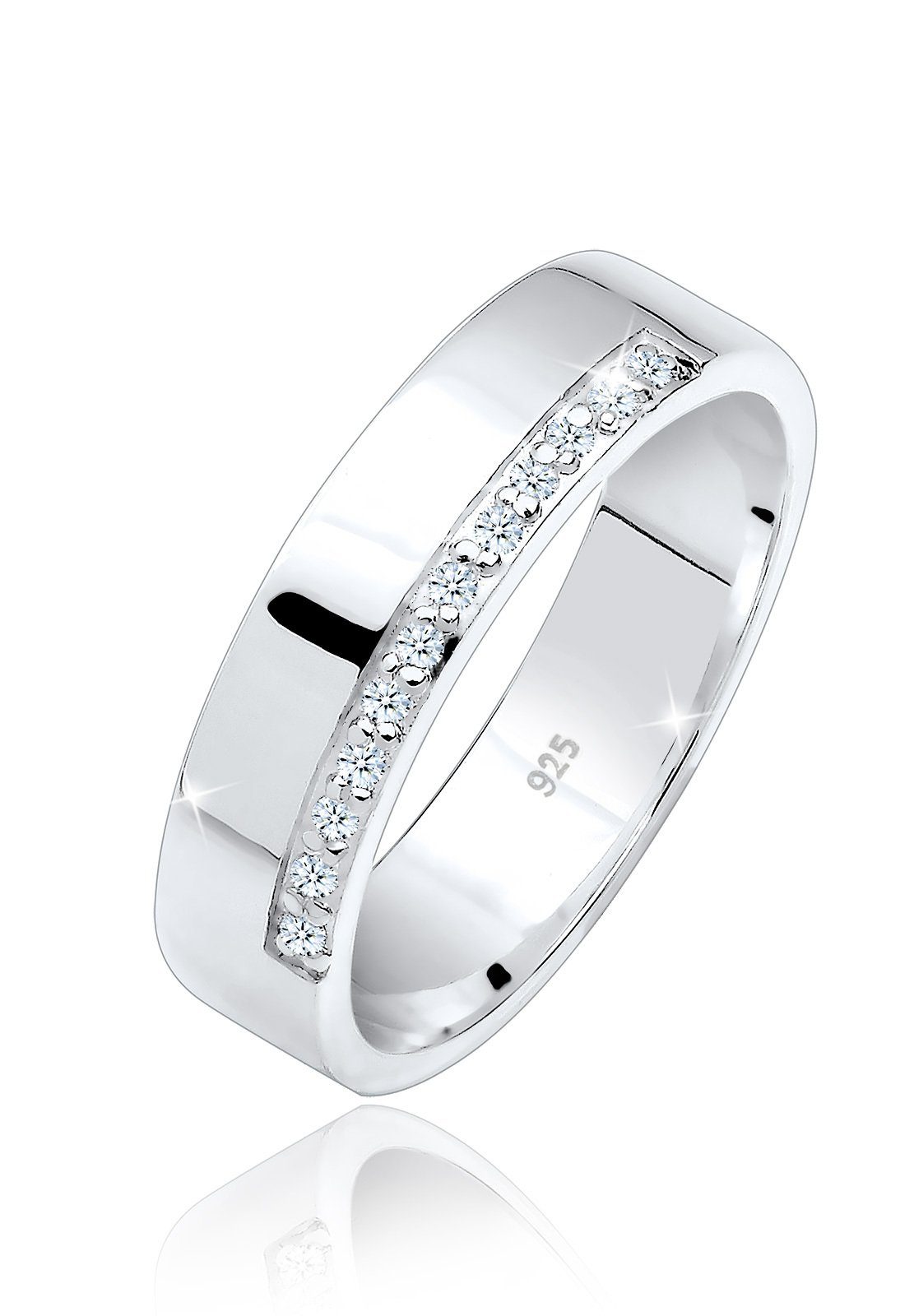 Elli DIAMONDS Verlobungsring Verlobungsring Diamant Brillantschliff (0.06 ct) 925 Silber