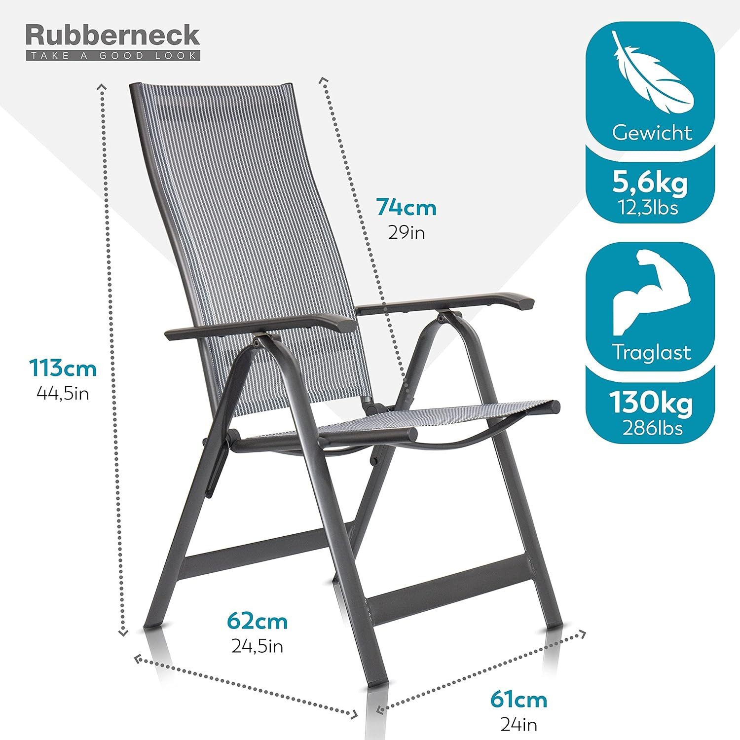 RUBBERNECK Campingstuhl, Gartenstuhl Gartensessel Klappstuhl günstig online kaufen