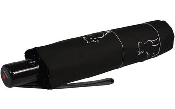 Knirps® Taschenregenschirm leichter, kompakter Schirm mit Auf-Zu-Automatik, schönes Katzen Design für Damen - Cat move