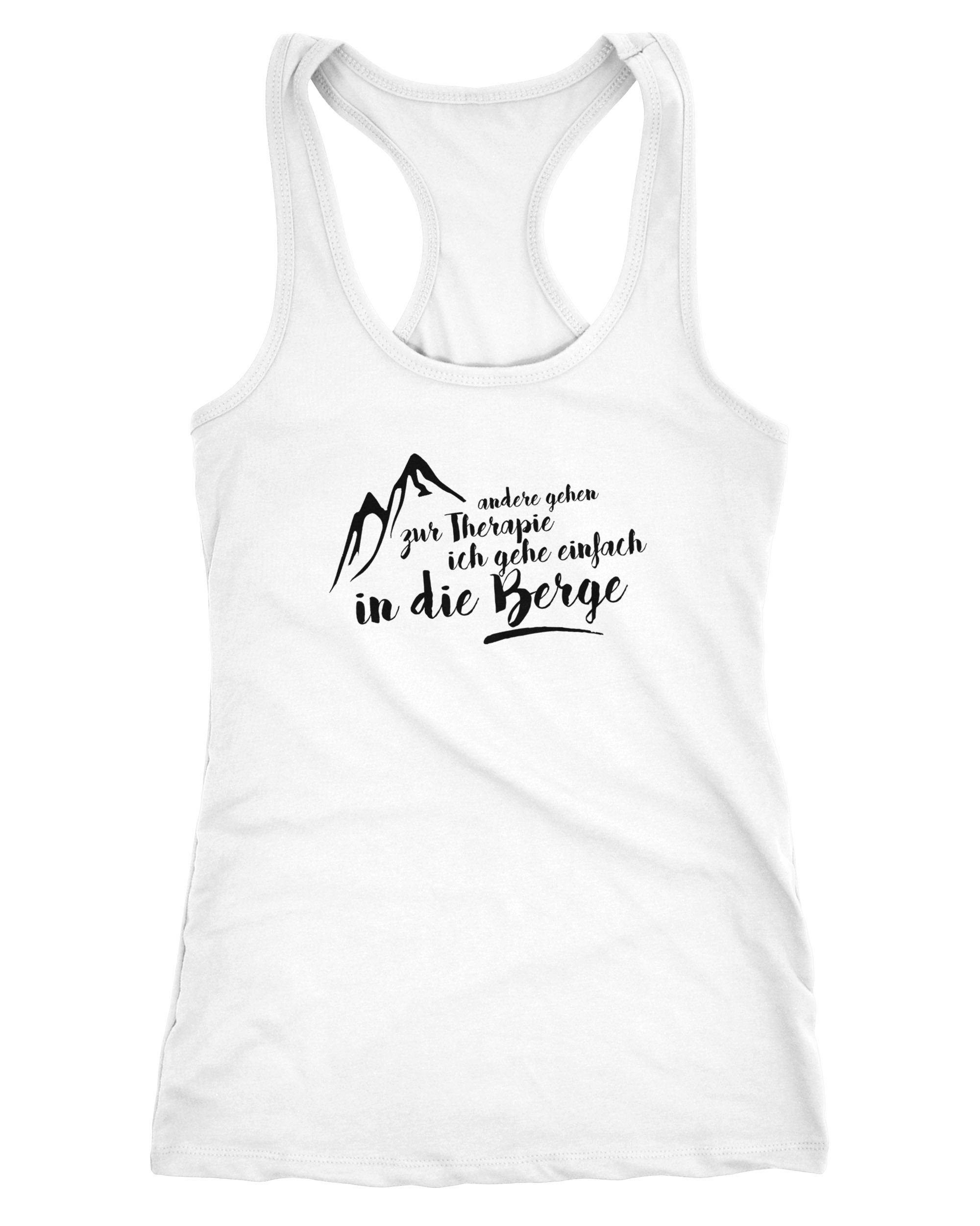MoonWorks Tanktop Damen Tanktop Ich gehe einfach in die Berge Wandern Klettern