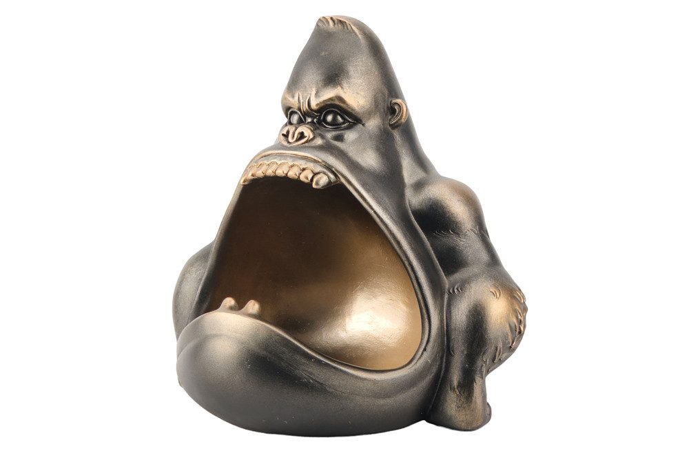 riess-ambiente Dekofigur KING KONG 25cm bronze – Gorilla-Skulptur, Schale, handmade, Affe (Einzelartikel, 1 St), tierisches Accessoire mit Ablagefach – ideal fü – Bild 2 von 5