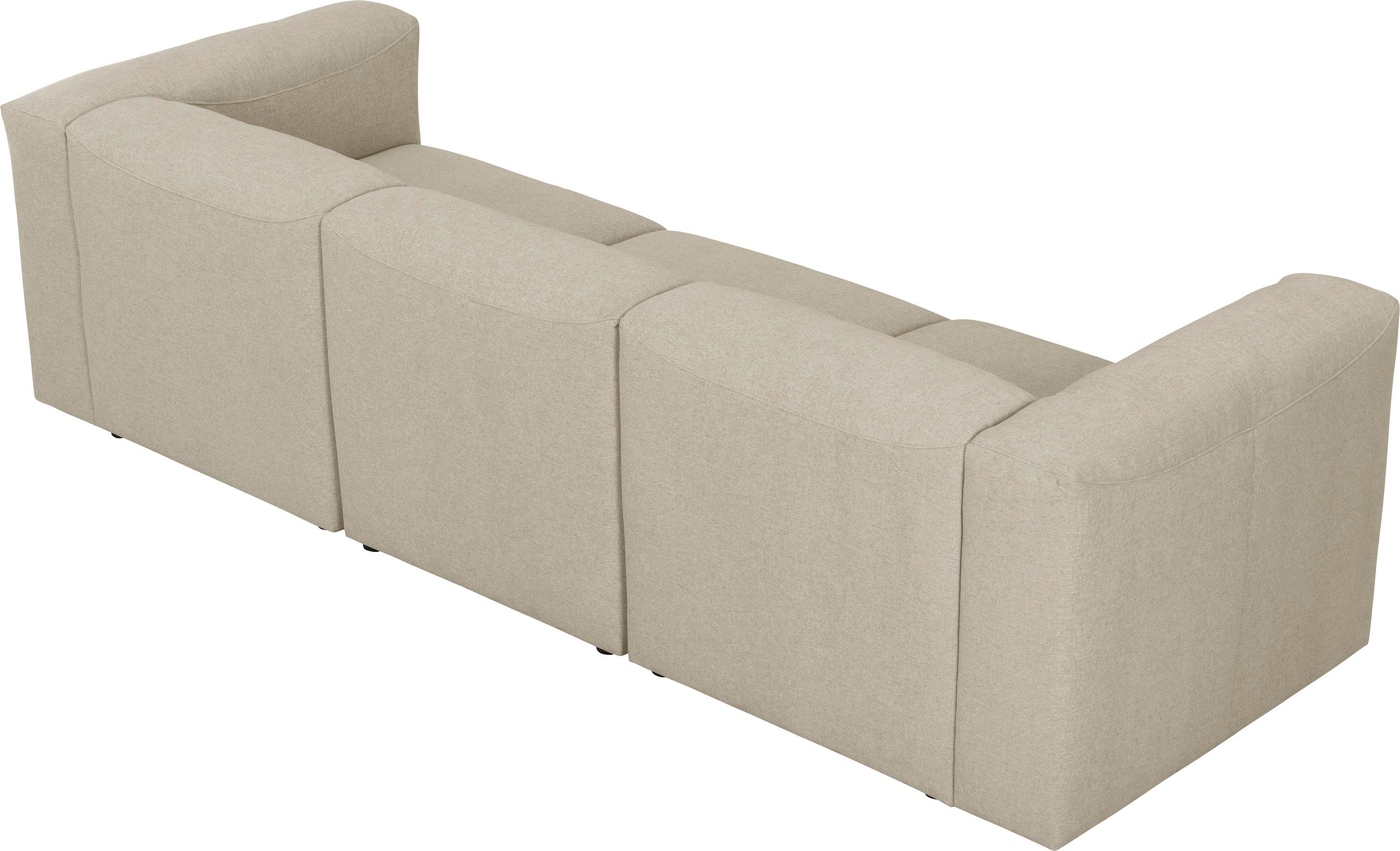 Sitz-Elementen, Lena, aus 3 kombinierbar 3-Sitzer Teile, Sofa-Set creme Spar-Set Max 05 individuell Winzer® 3